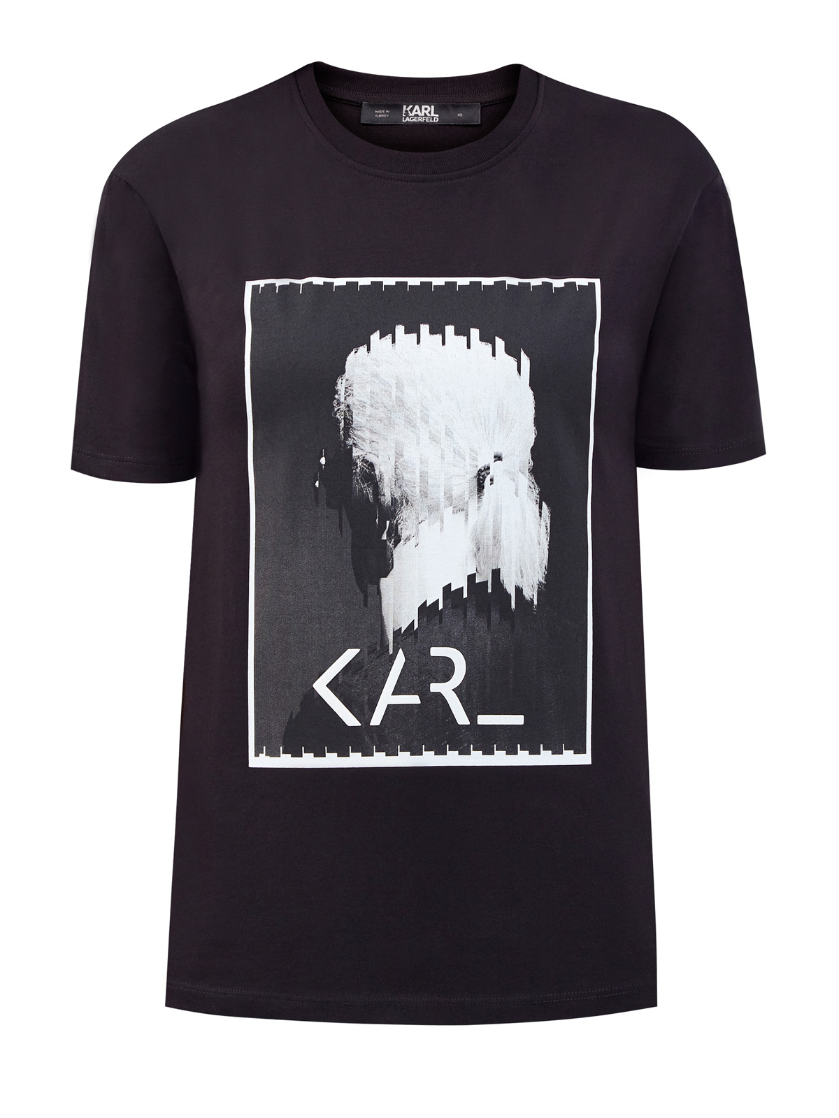 Хлопковая футболка Karl Legend из дышащего джерси KARL LAGERFELD, цвет черный, размер XS;S;M;L - фото 1