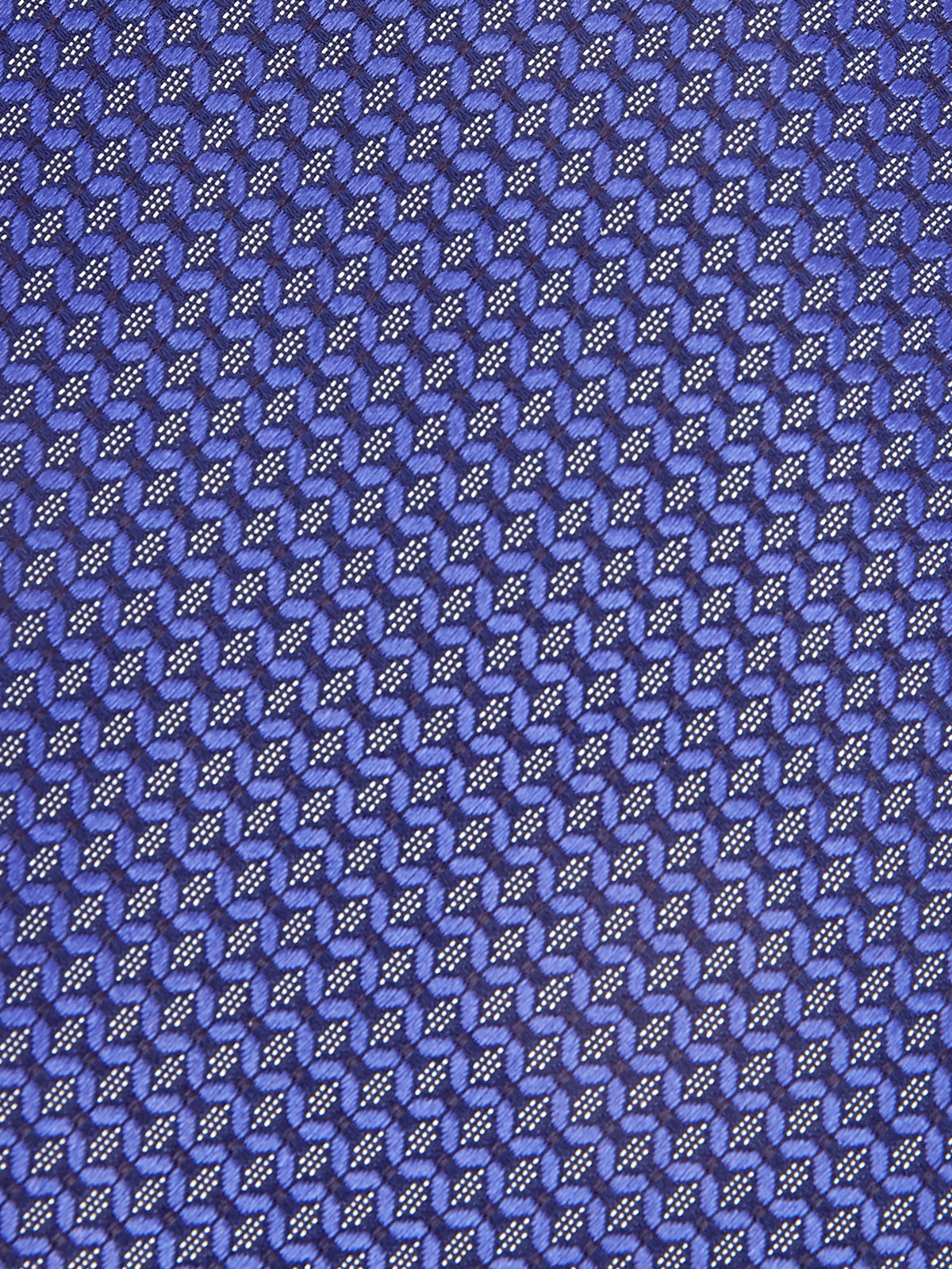 Шелковый галстук с жаккардовым принтом и логотипом CANALI, цвет синий, размер M - фото 3