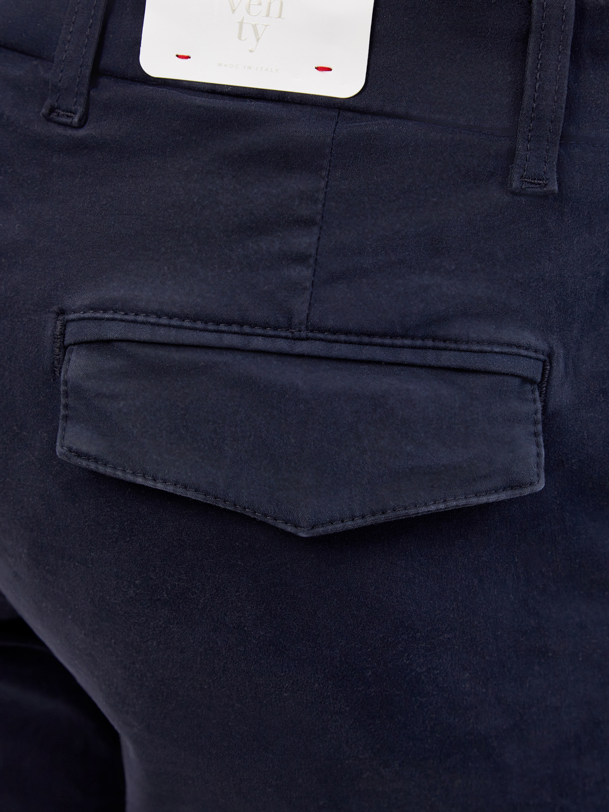 Брюки из гладкого хлопка с накладными макро-карманами ELEVENTY, цвет синий, размер 46;50;52;54;58 - фото 5