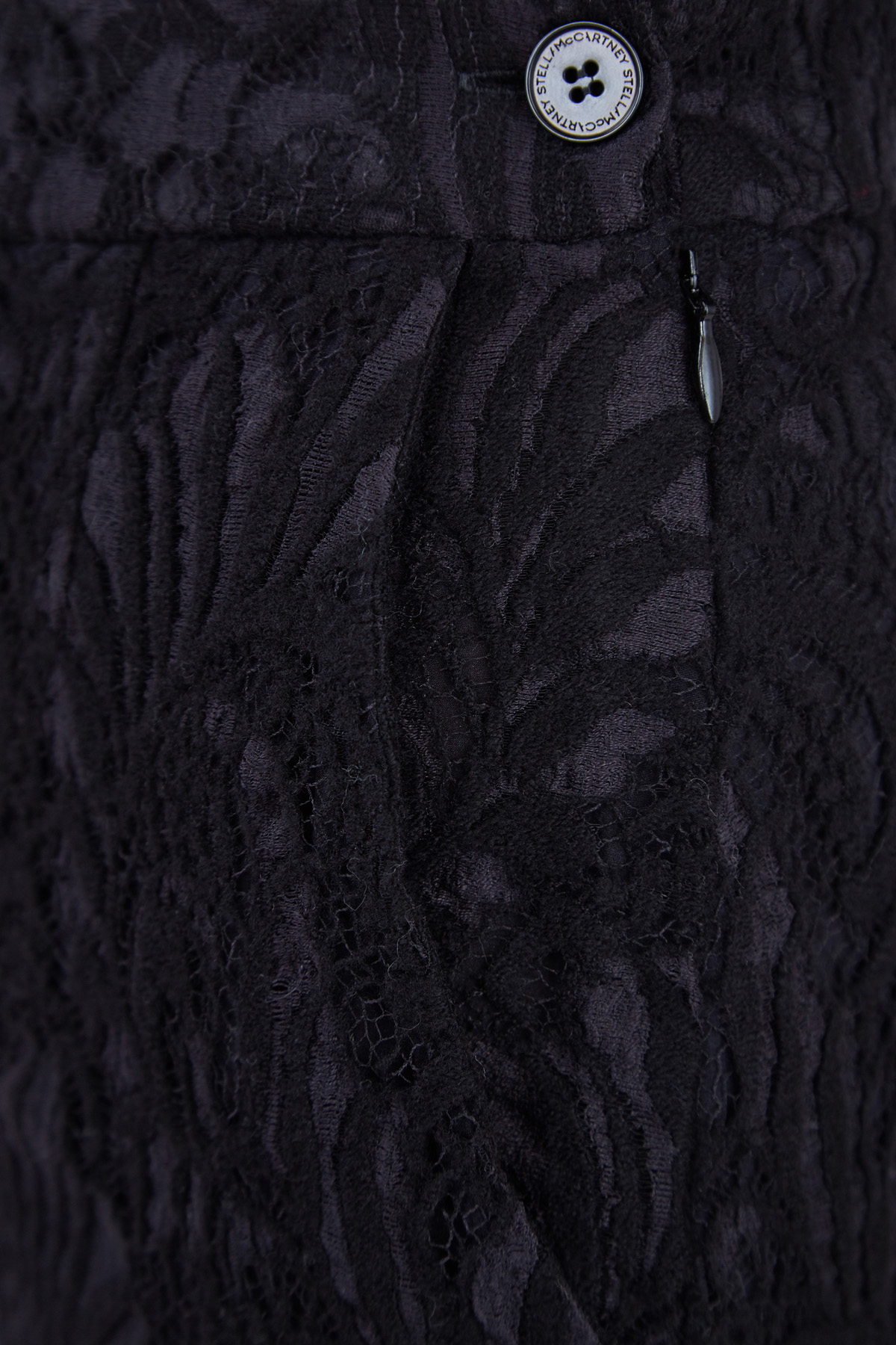Юбка-карандаш из кружева на основе шерсти и шелка STELLA McCARTNEY, цвет черный, размер M;L - фото 5