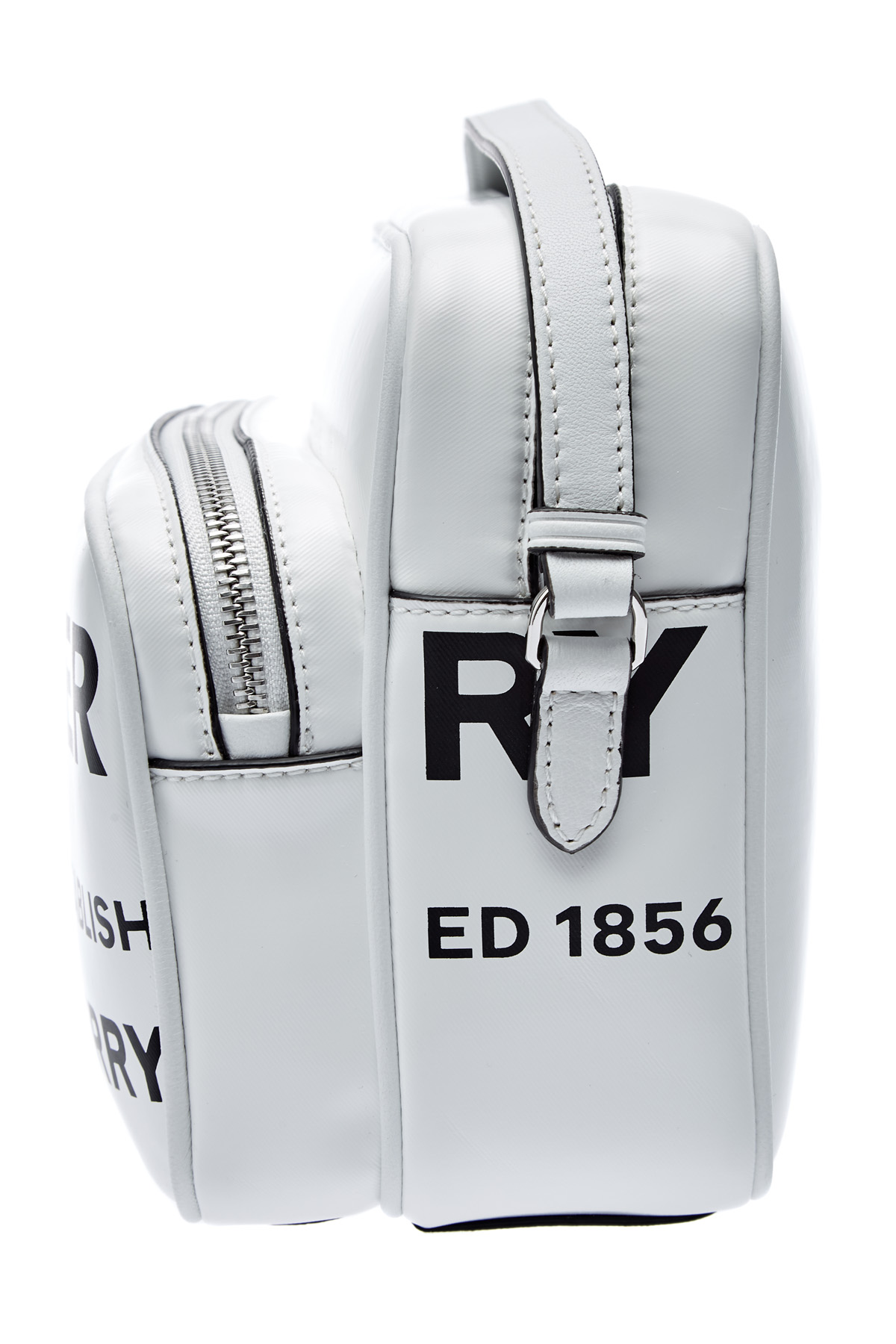 Camera bag из габардина с глянцевым покрытием и принтом Horseferry BURBERRY, цвет белый, размер 36.5;37;38;39 - фото 4