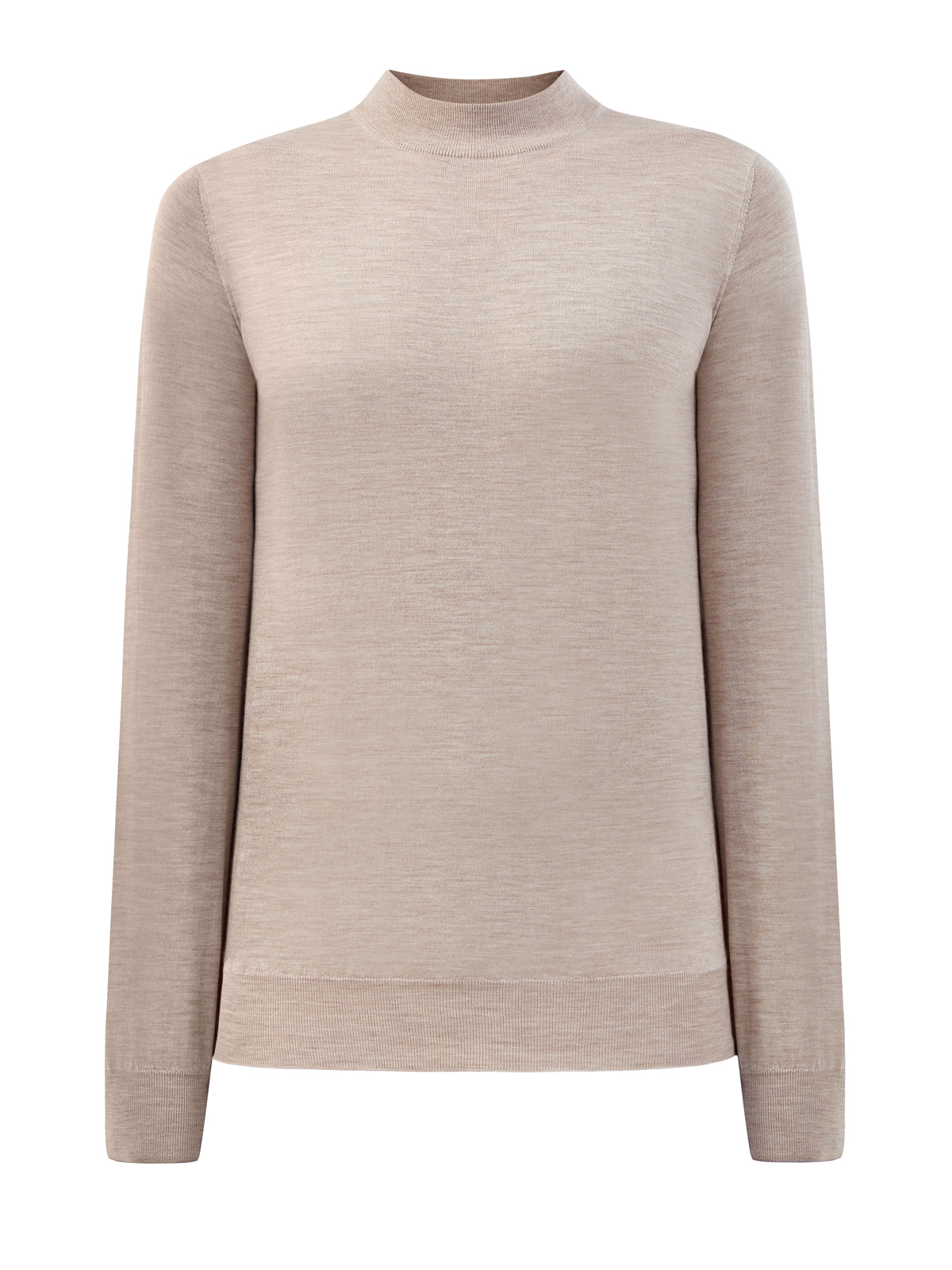 

Тонкий джемпер из натуральной шерсти и кашемира, Бежевый, Тонкий джемпер из натуральной шерсти и кашемира