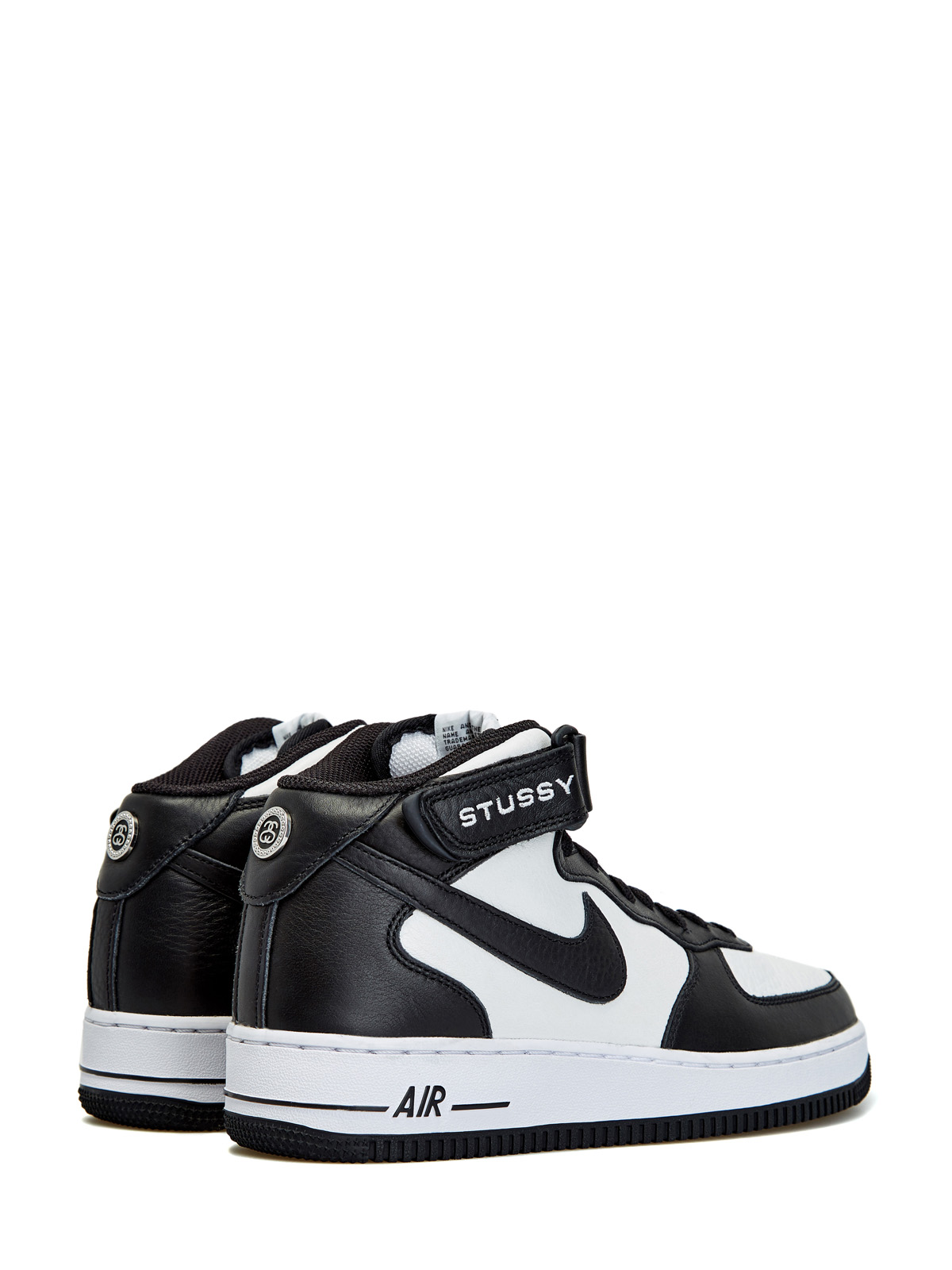 Кроссовки Stussy x Nike Air Force 1 Mid 'Light Bone Black' Nike, цвет черный, размер 42 - фото 3