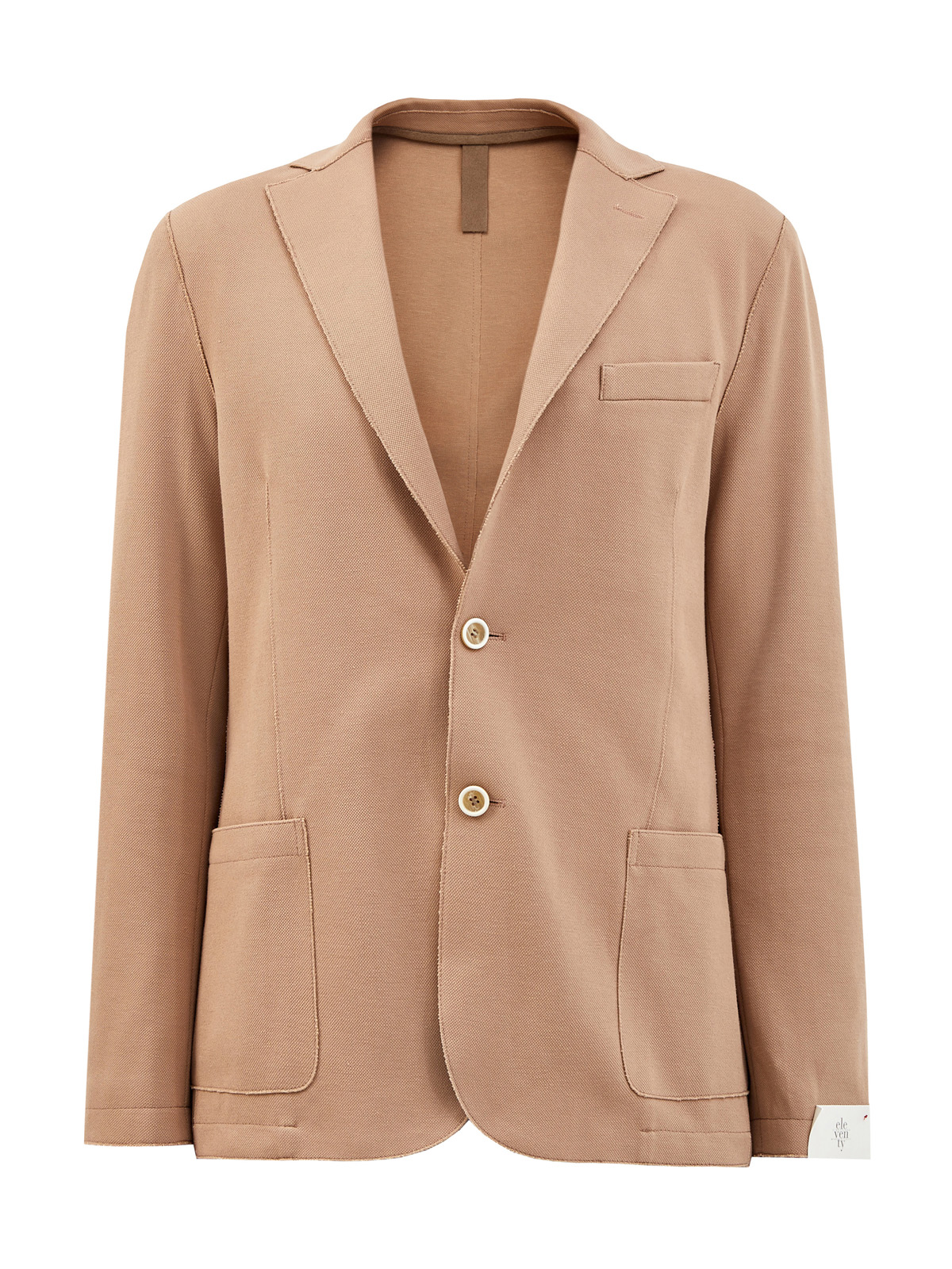 Пиджак в стиле sprezzatura с эффектом необработанного края ELEVENTY, цвет бежевый, размер 52;50