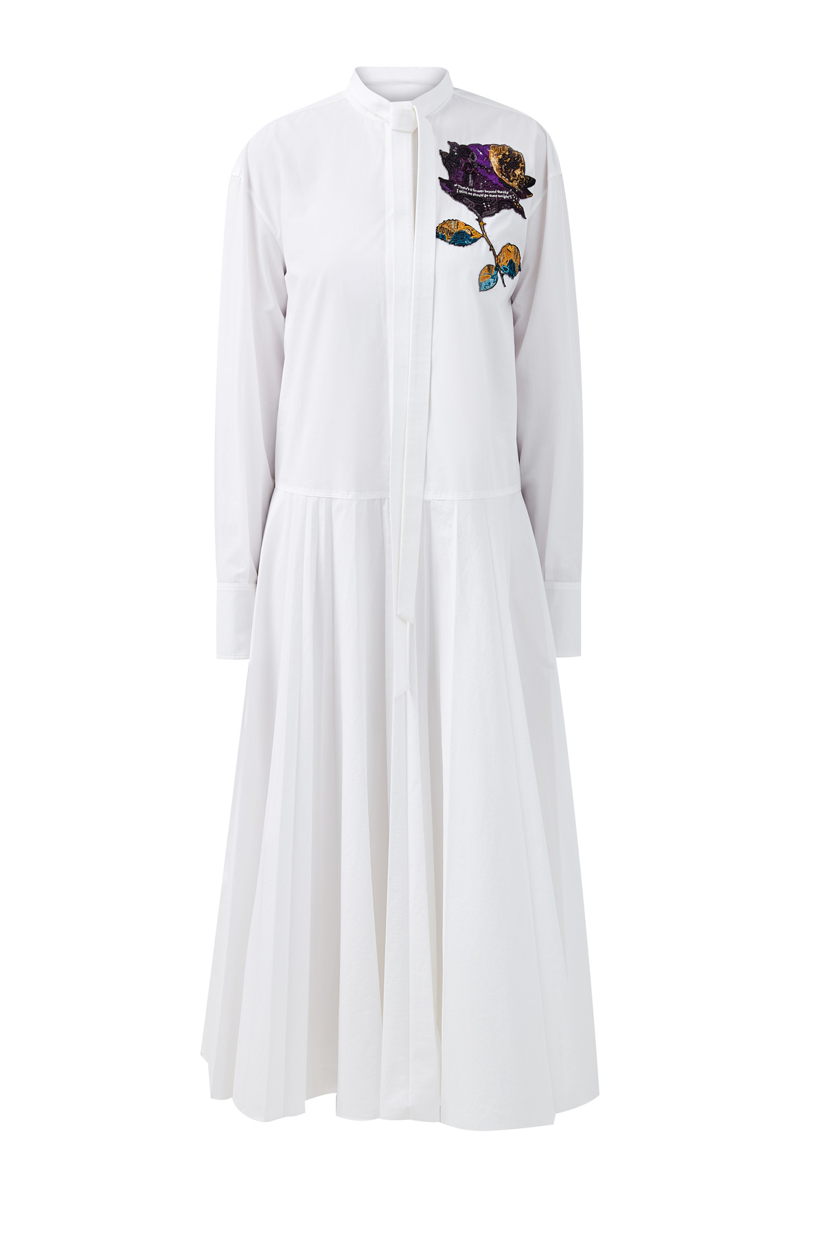 Платье-рубашка с вышивкой из коллаборации с Undercover VALENTINO, цвет белый, размер 40 - фото 1