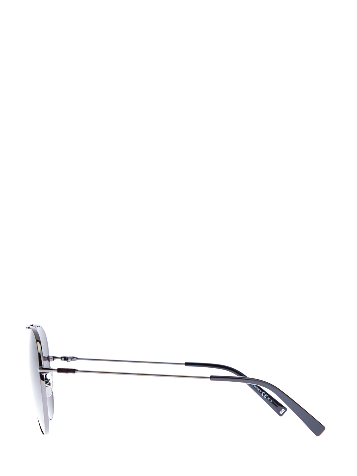 Минималистичные очки-авиаторы с тонкой оправой из металла GIVENCHY (sunglasses), цвет черный, размер S;M;L - фото 3