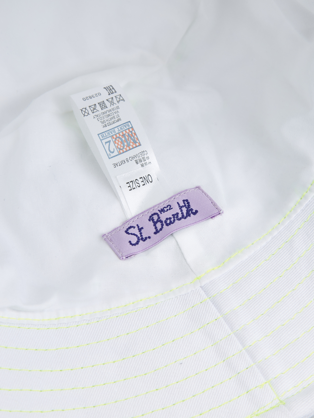 Панама из хлопкового габардина с вышитым декором