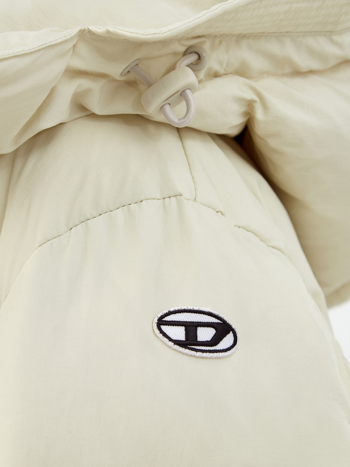 Укороченная куртка W-Peyt из нейлона ViralOff с капюшоном DIESEL, цвет бежевый, размер XS;S;M - фото 5