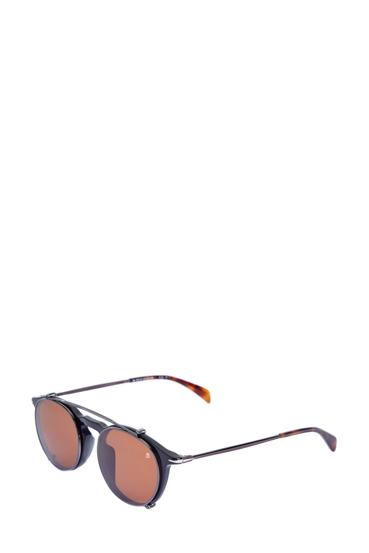 Очки с фирменными клипсами и рутениевым напылением DAVID BECKHAM, цвет коричневый, размер 40 - фото 2