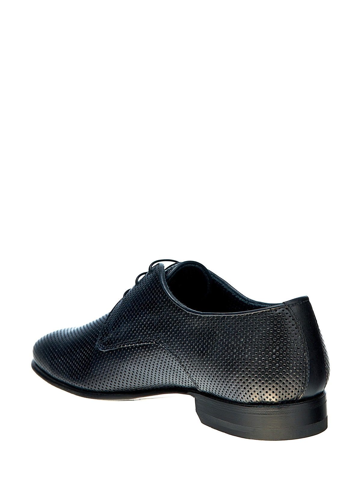 Туфли-дерби из гладкой кожи с перфорацией PELLETTIERI DI PARMA, цвет черный, размер 40;41;42 - фото 4