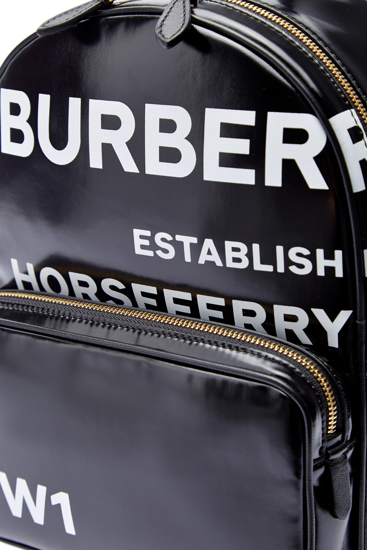 Рюкзак из габардина с полимерным напылением и принтом Horseferry BURBERRY, цвет черный, размер 40;38 - фото 6