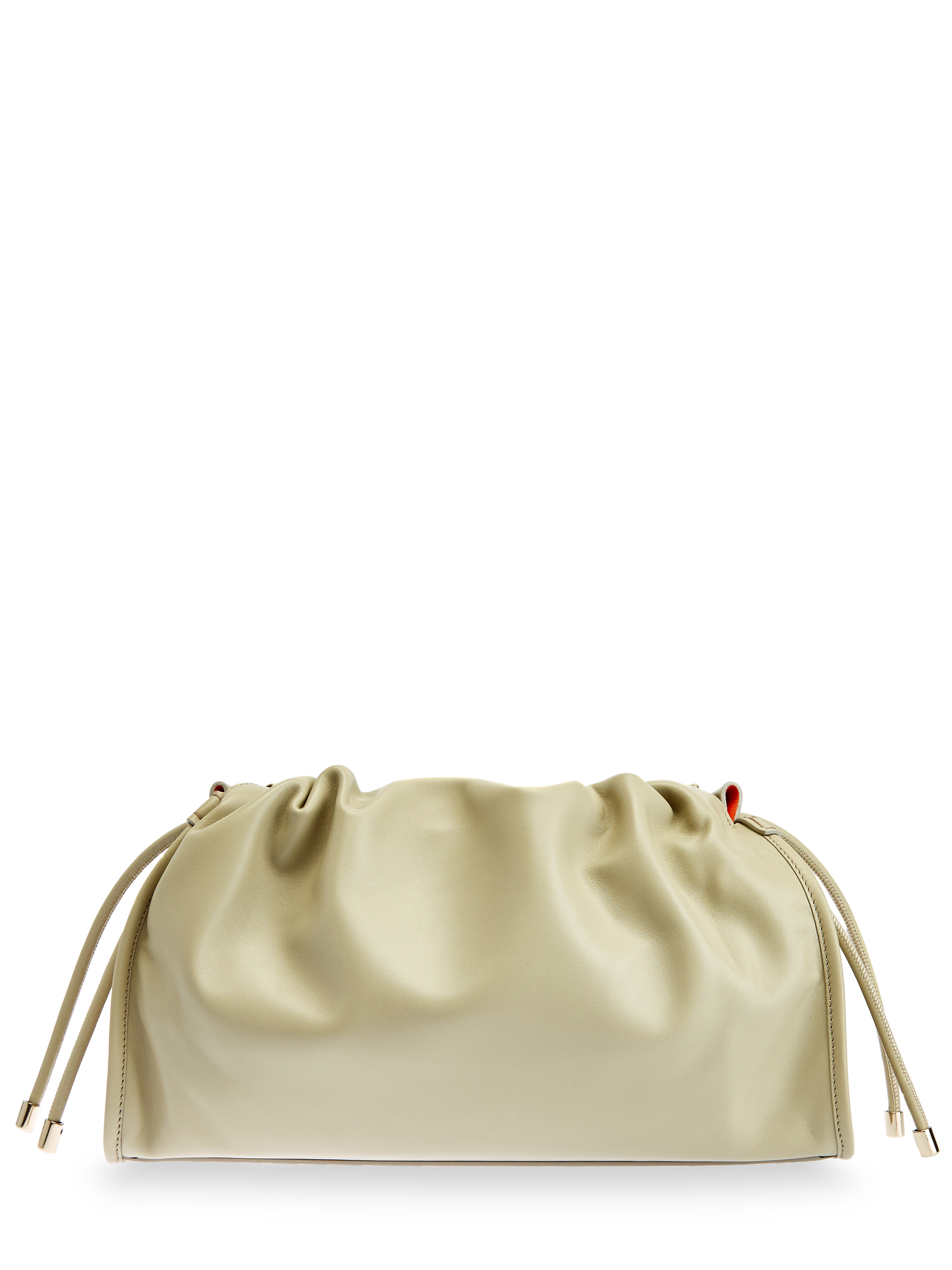 Мягкая сумка ручной работы из кожи наппа SANTONI, цвет бежевый, размер 36;36.5;37.5;38;38.5;39;39.5;40;40.5;37 - фото 5