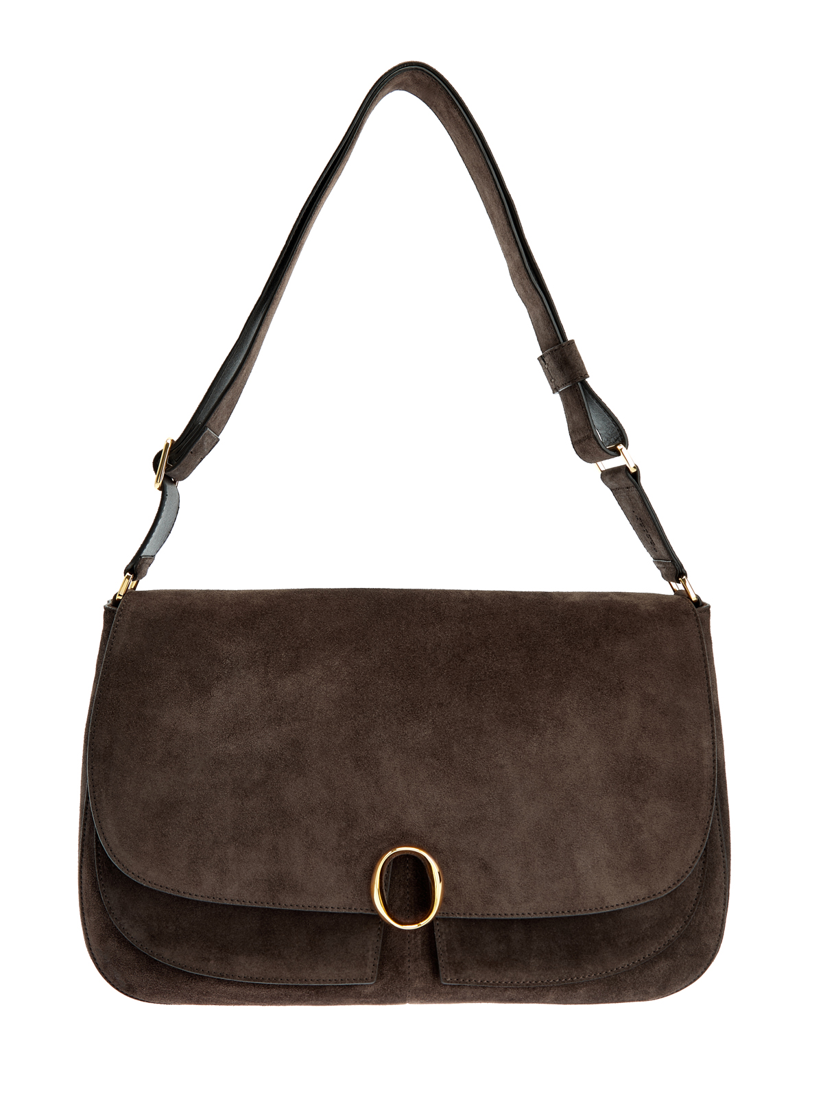 Замшевая сумка с регулируемым ремнем и литой деталью 84510₽