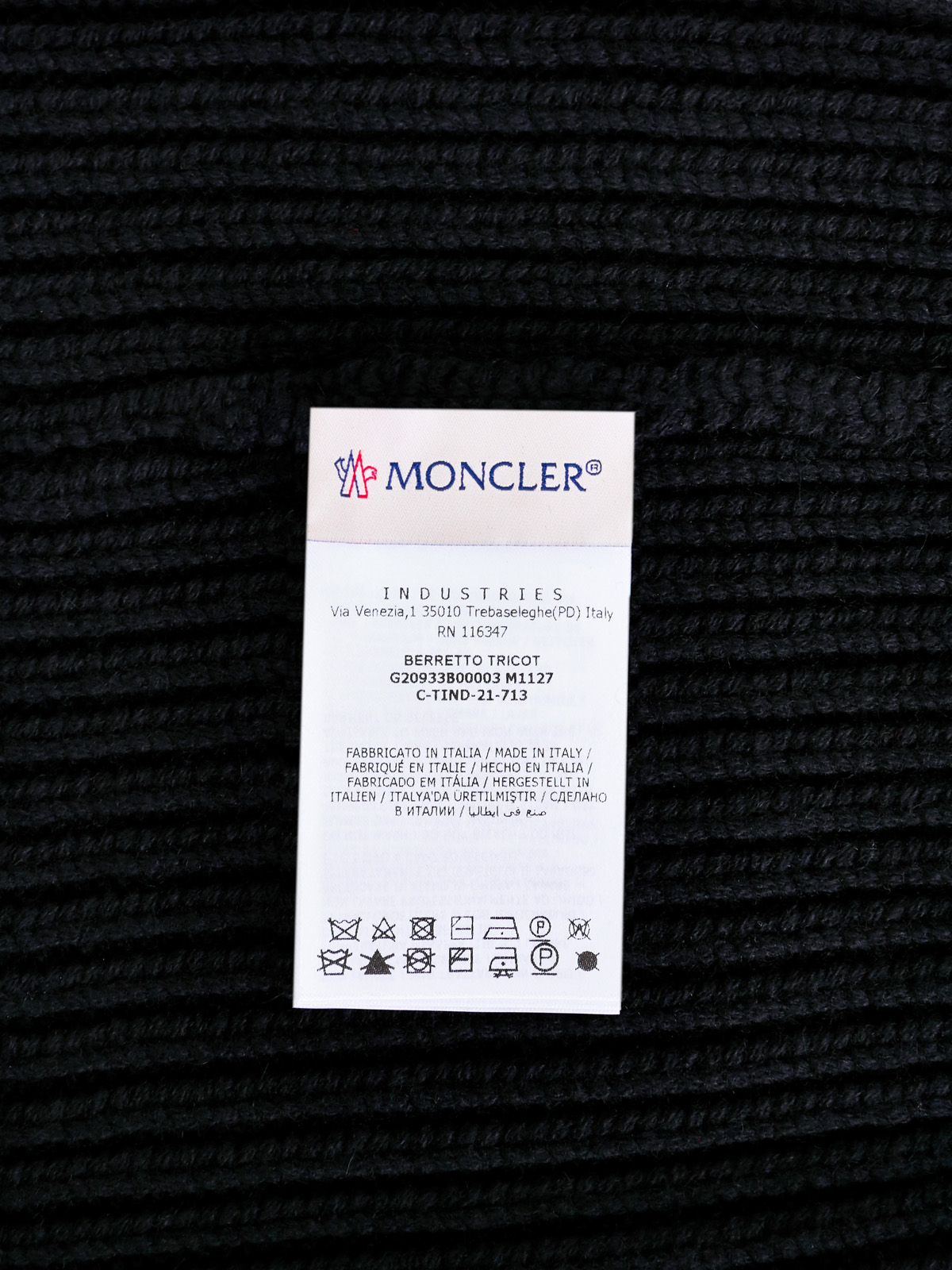 Шапка из шерсти и кашемира с двойным отворотом MONCLER, цвет черный, размер M;L;XL;2XL;S - фото 4