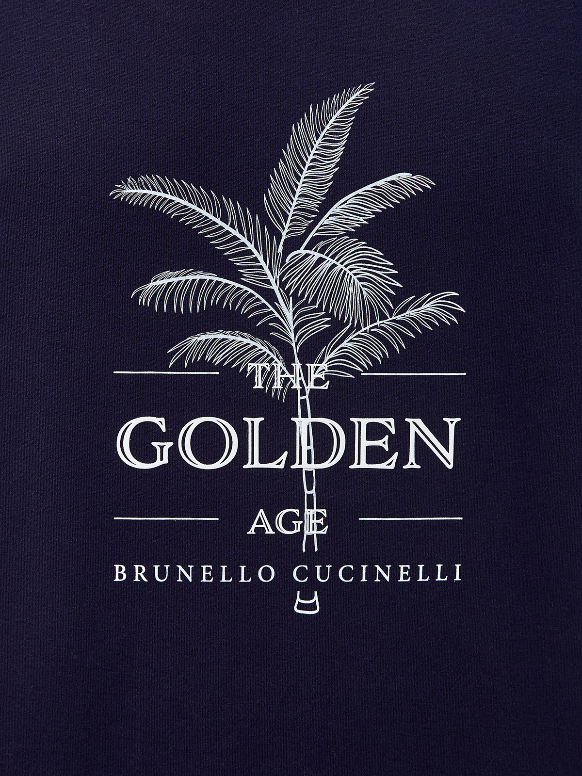 Хлопковая футболка из гладкого джерси с принтом The Golden Age BRUNELLO CUCINELLI, цвет синий, размер 52;54;56;48 - фото 5