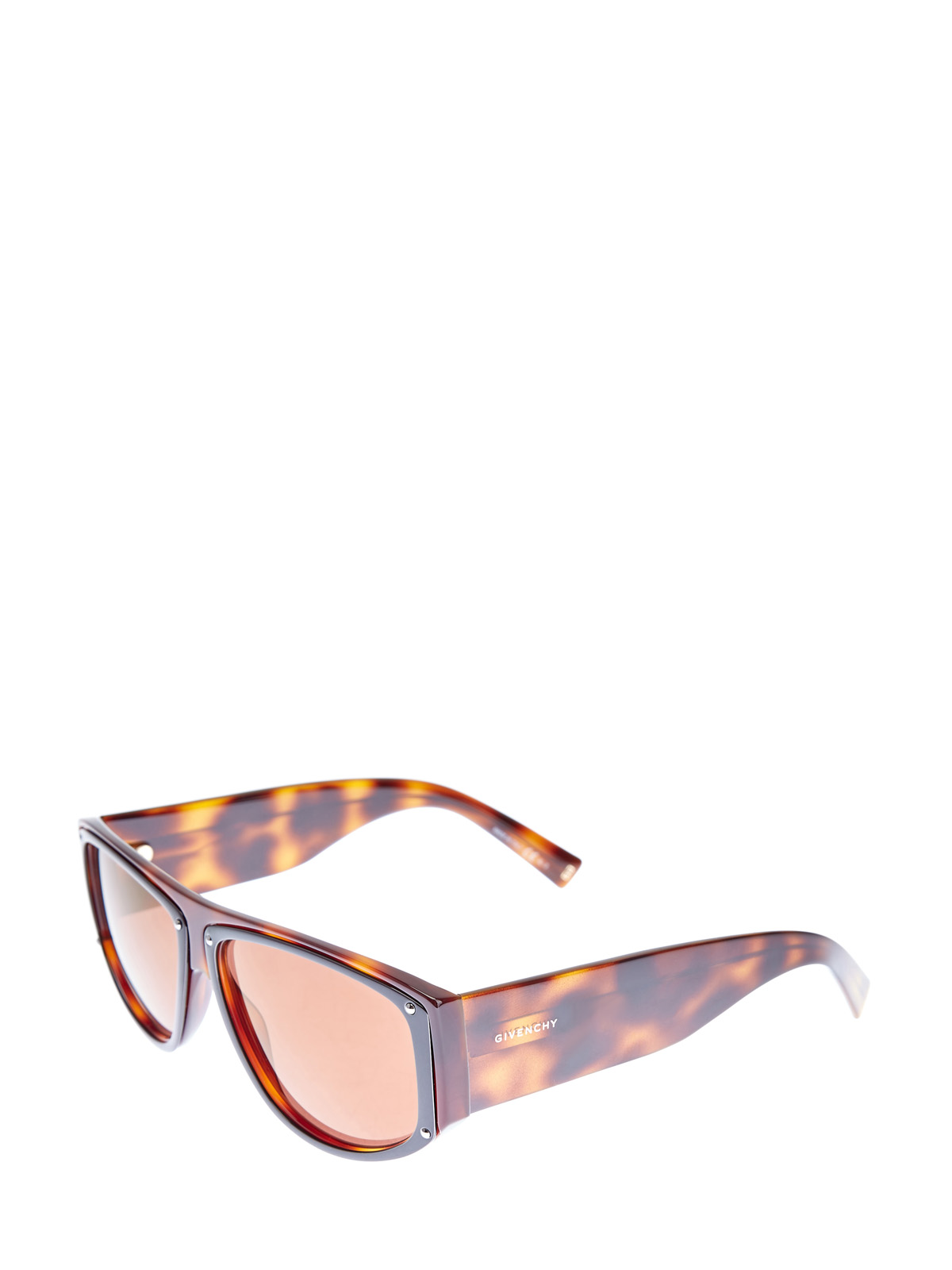 Очки с широкими дужками из легкого черепахового ацетата GIVENCHY (sunglasses), цвет коричневый, размер S;M;L - фото 2