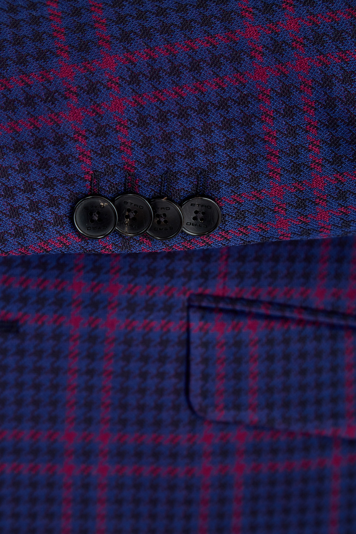Пиджак из хлопковой пряжи с жаккардовым микро-узором ETRO, цвет мульти, размер 50 - фото 6