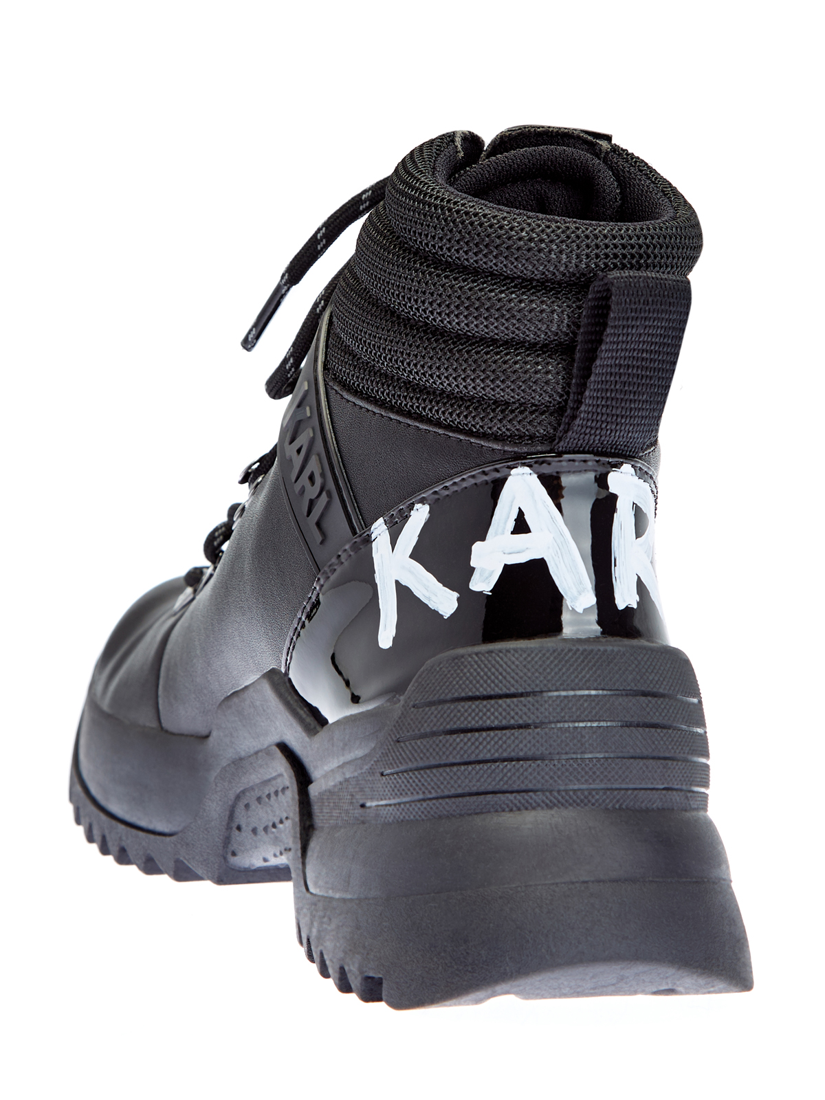 Высокие кроссовки с логотипом ручной работы KARL LAGERFELD, цвет черный, размер 5;7;8;9 - фото 4