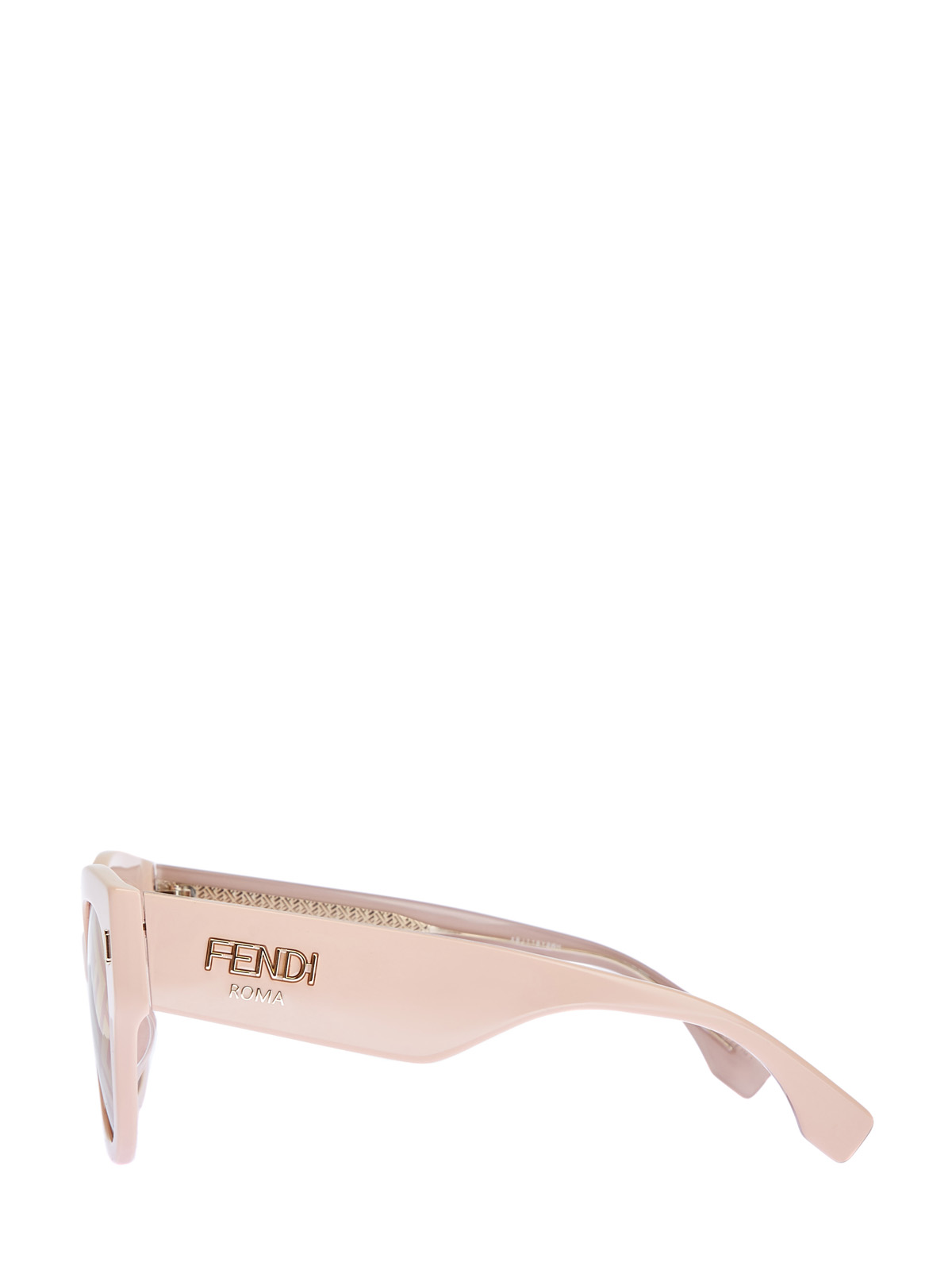 Солнцезащитные очки с принтом Logo FF на линзе FENDI (sunglasses), цвет розовый, размер S;M;L - фото 3