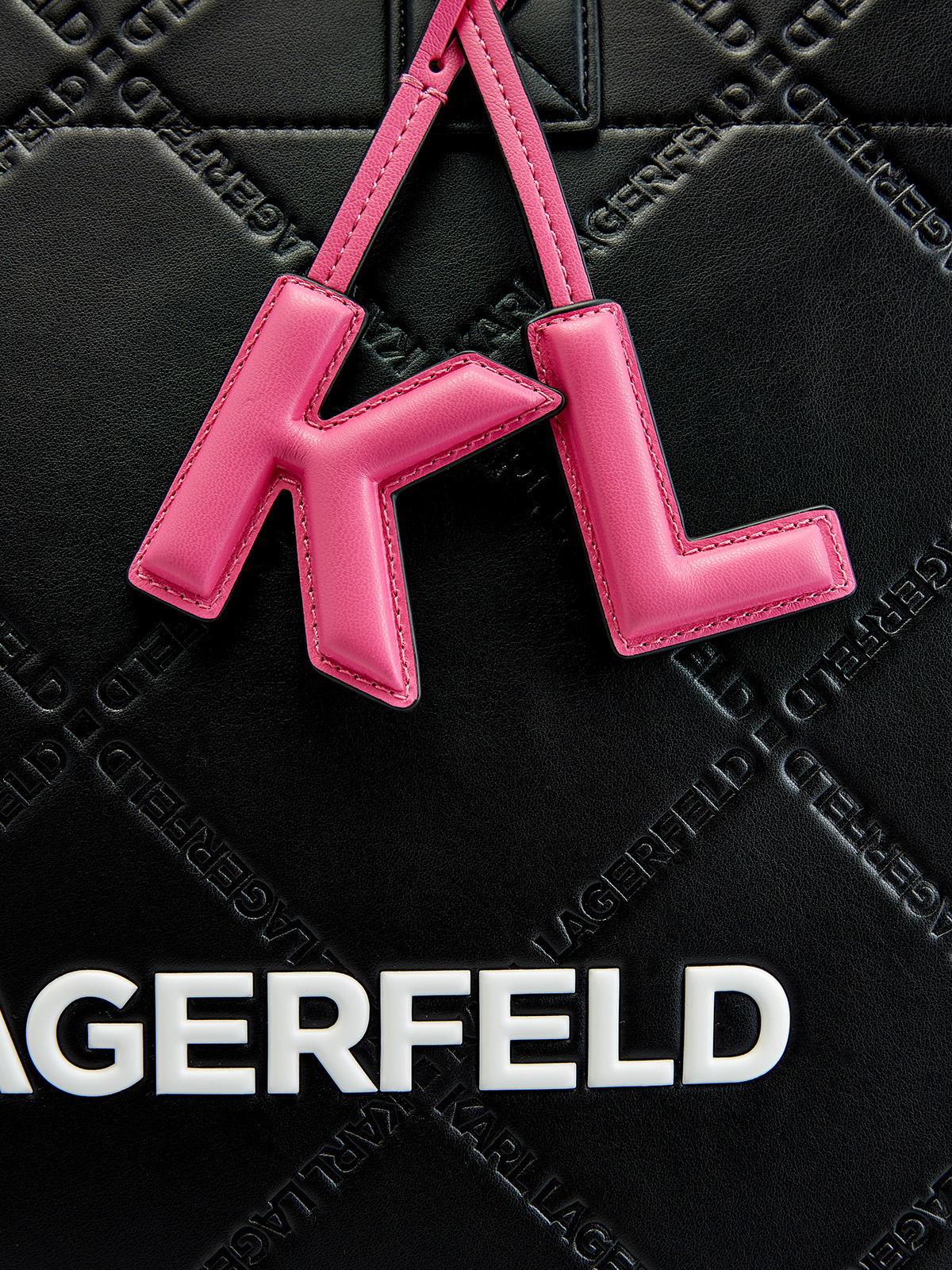 Сумка из эко-кожи с рельефным декором K/Logo KARL LAGERFELD, цвет черный, размер XS;M;L;S Сумка из эко-кожи с рельефным декором K/Logo - фото 6