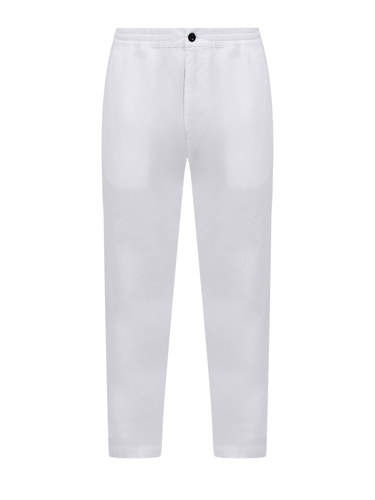 

Свободные брюки из хлопка microreps с контрастными деталями, Белый, Свободные брюки из хлопка microreps с контрастными деталями