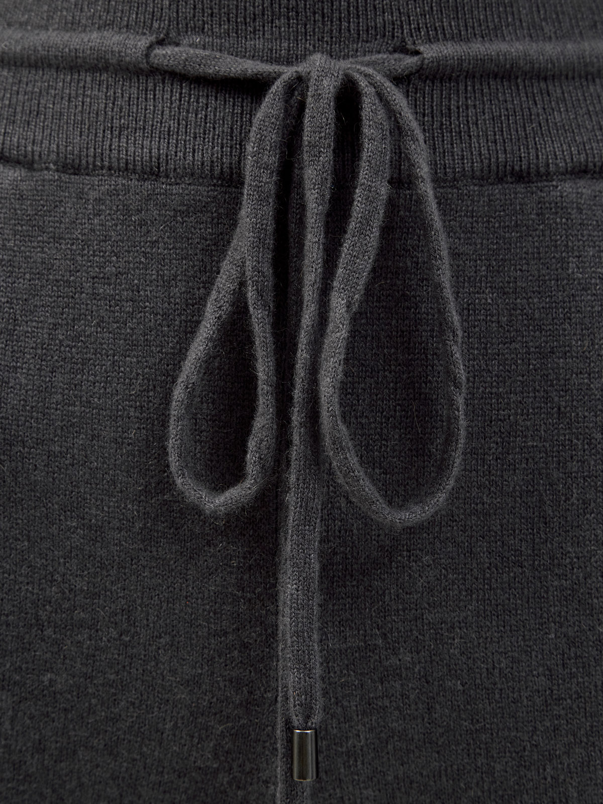 Брюки из мягкой кашемировой пряжи с поясом на кулиске RE VERA, цвет серый, размер S;M;L - фото 5