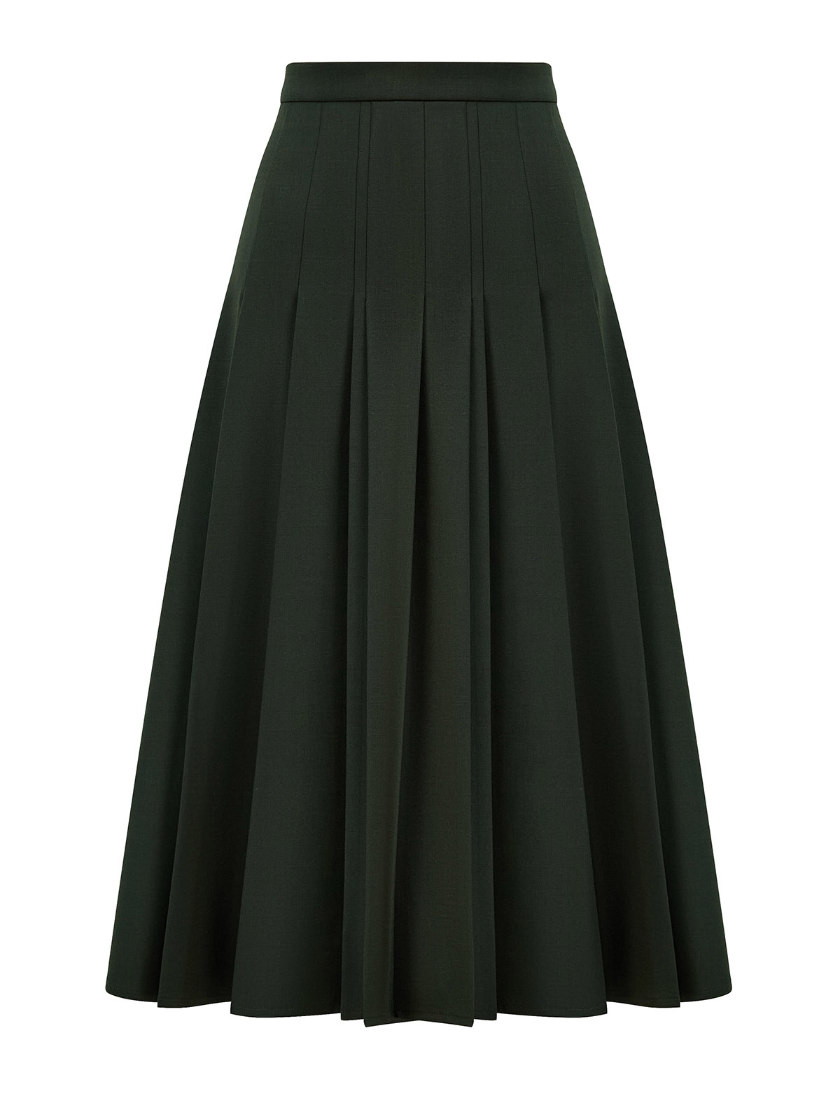 Юбка-миди из шерсти с плиссированным подолом 97020₽