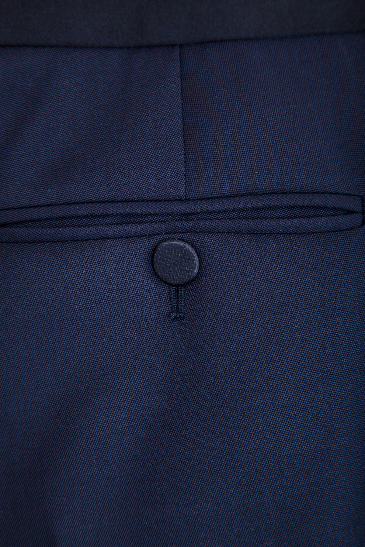 Широкие брюки из шерсти с отделкой деталей атласной тканью ALEXANDER MCQUEEN, цвет черный, размер 42;44 - фото 7