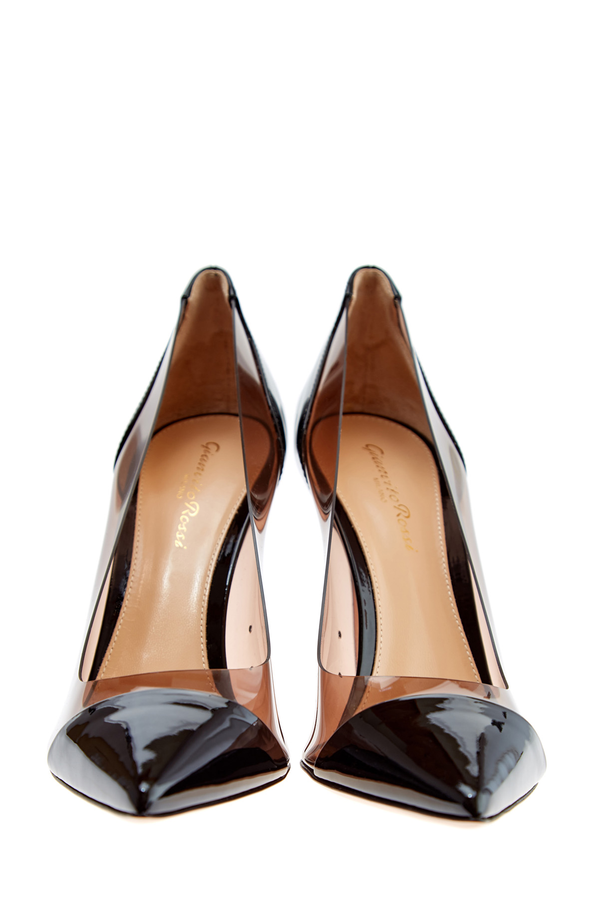 Туфли Plexi из лакированной кожи с прозрачными вставками GIANVITO ROSSI, цвет черный, размер 36.5;39 - фото 5