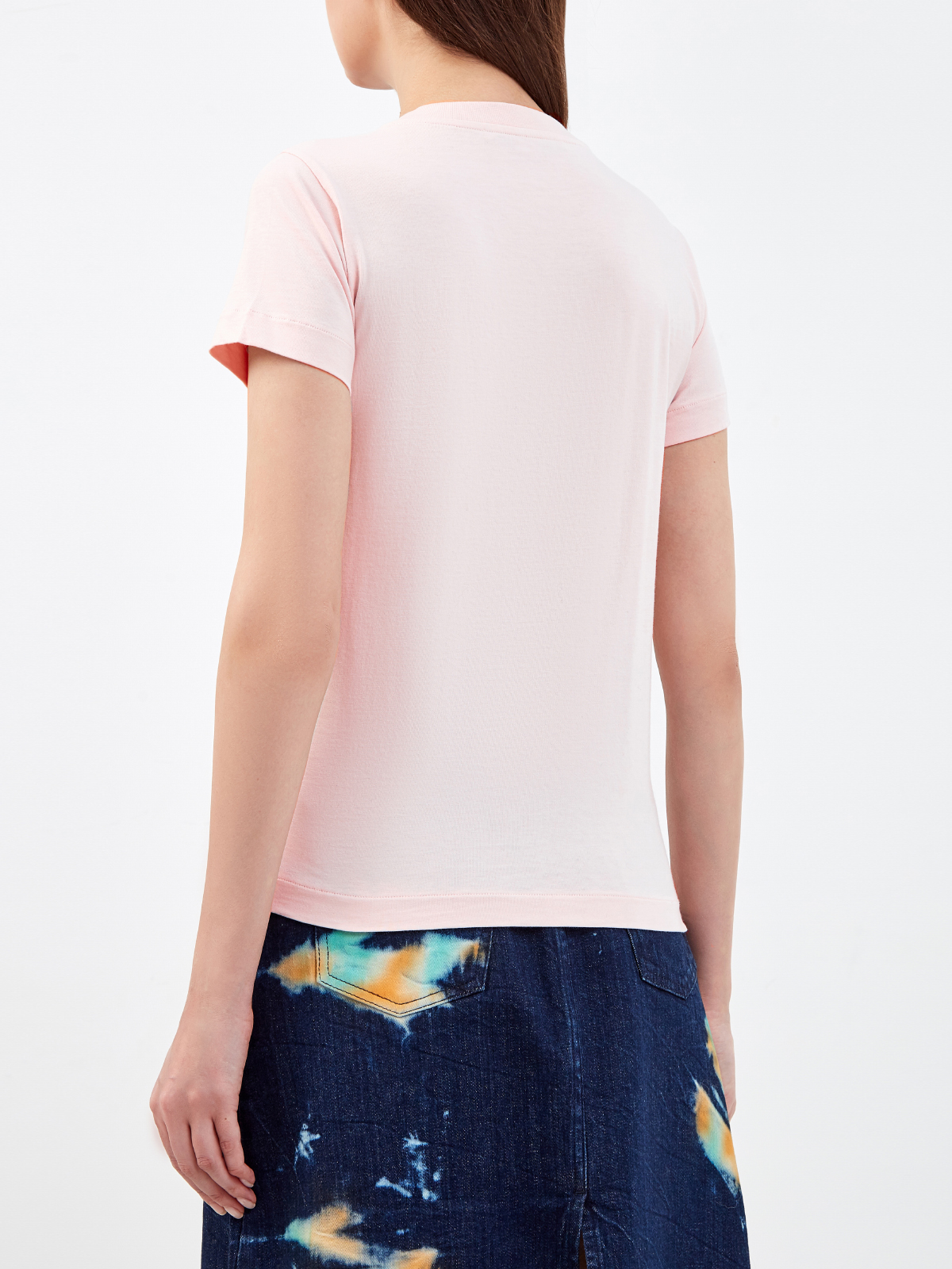 Хлопковая футболка с принтом-леттерингом STELLA McCARTNEY, цвет розовый, размер XS;S;M;L - фото 4