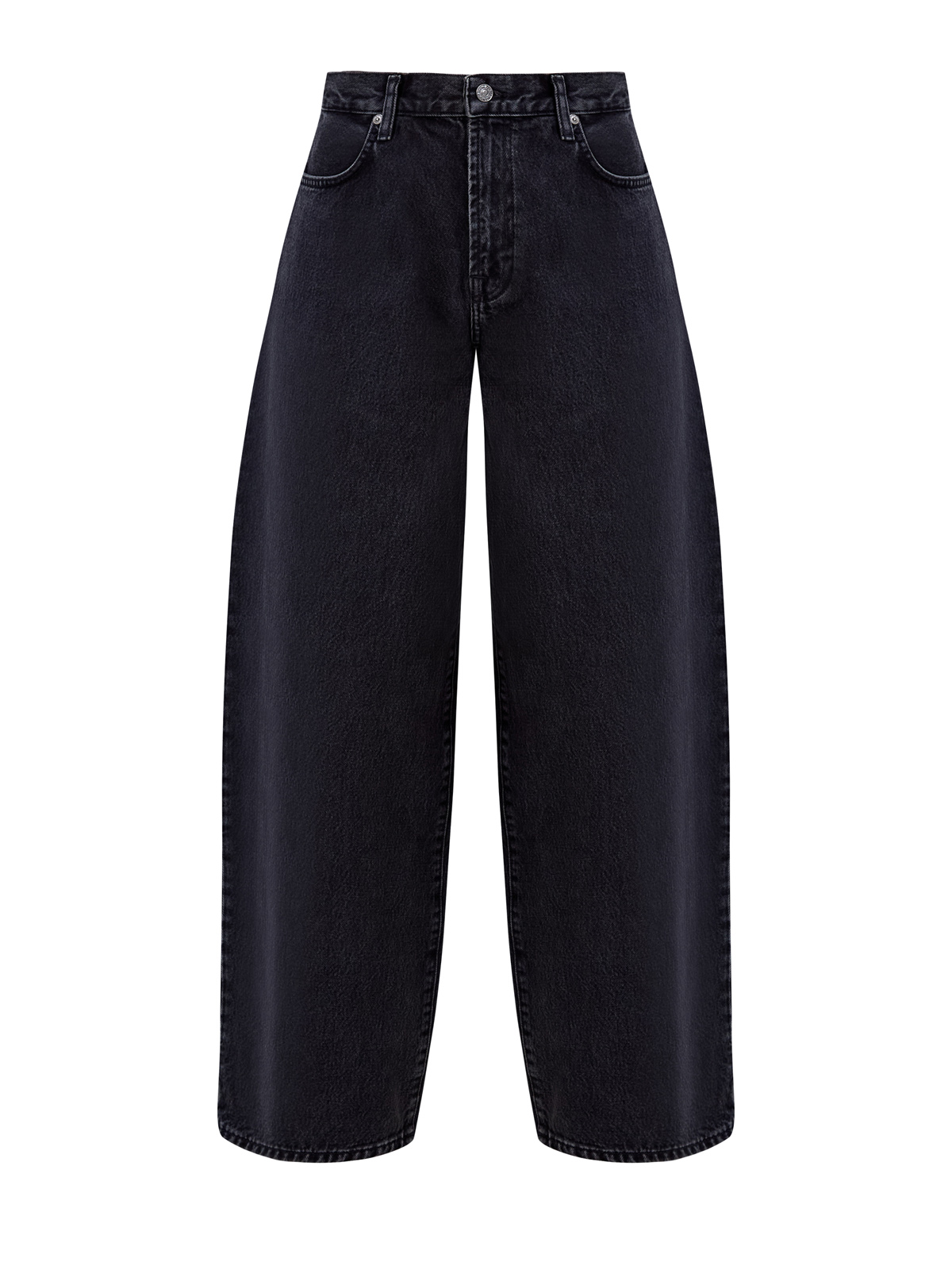 

Джинсы Loose Fit из окрашенного в готовом виде денима, Черный, Джинсы Loose Fit из окрашенного в готовом виде денима