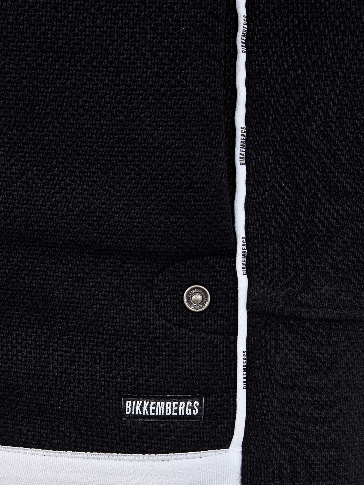 Толстовка из вискозного джерси с контрастным кантом и логотипом BIKKEMBERGS, цвет черный, размер S;M;L;XL;2XL;3XL - фото 5