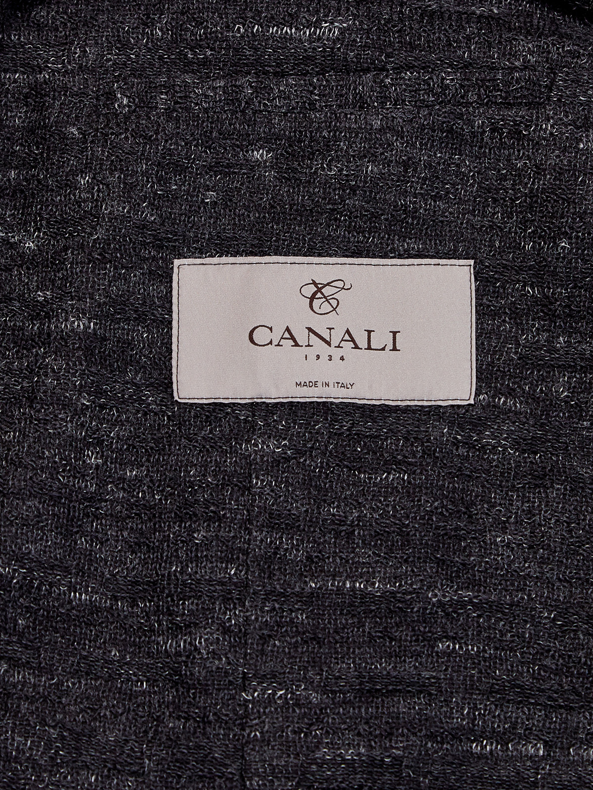 Блейзер ручной вязки из шерсти с волокнами конопли CANALI, цвет серый, размер 50;52;54;58 - фото 6