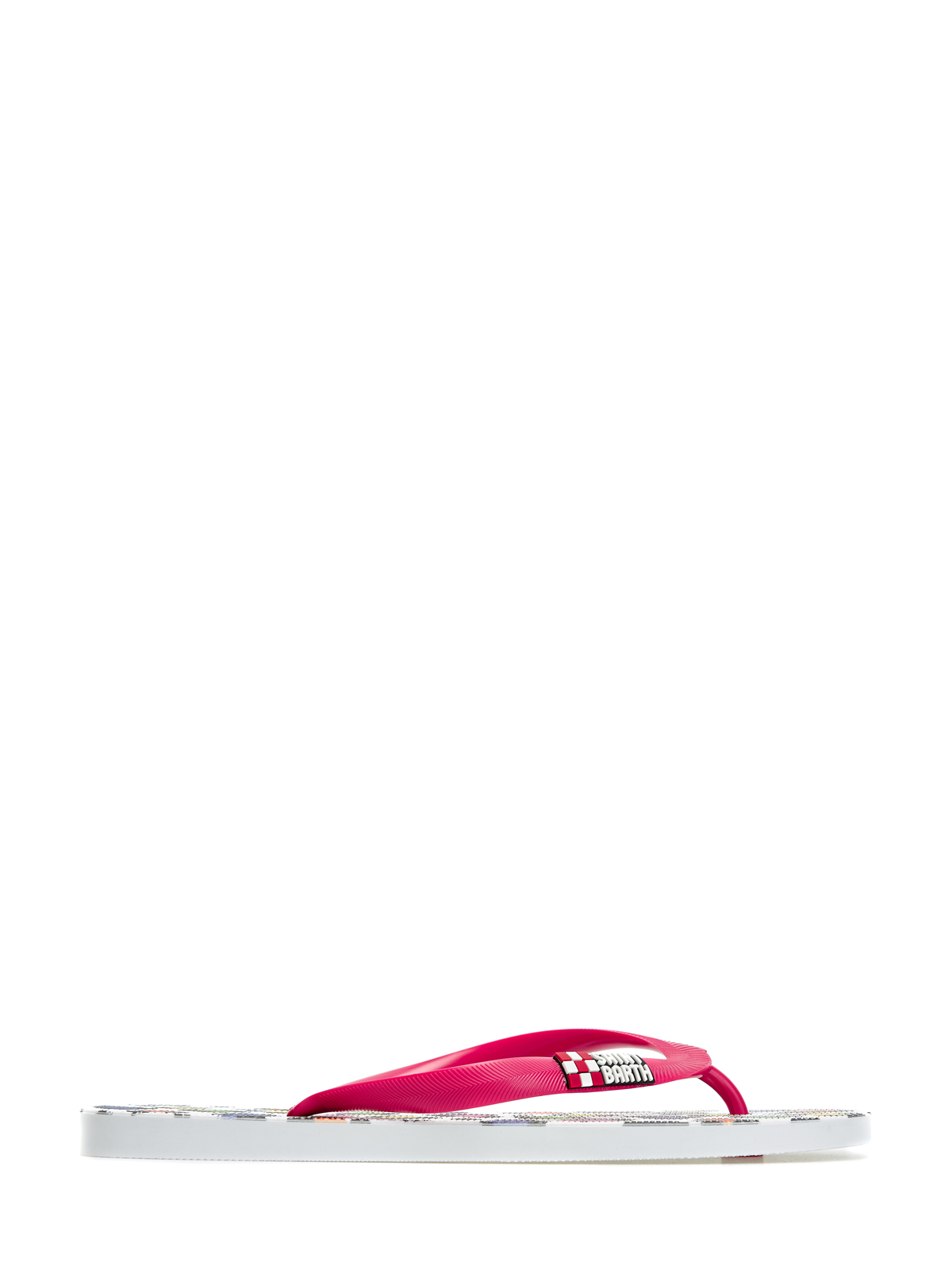 Пляжные шлепанцы Alma с логотипом и принтом MC2 SAINT BARTH, цвет розовый, размер 37;38;40