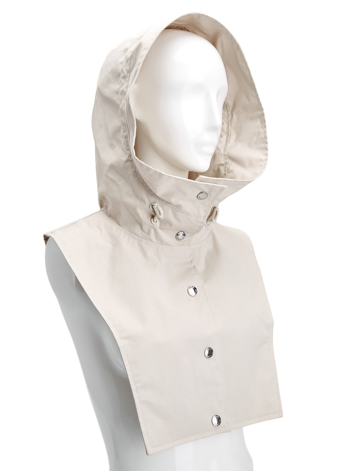 

Регулируемый капюшон из матового влагозащитного нейлона, Бежевый, Регулируемый капюшон из матового влагозащитного нейлона