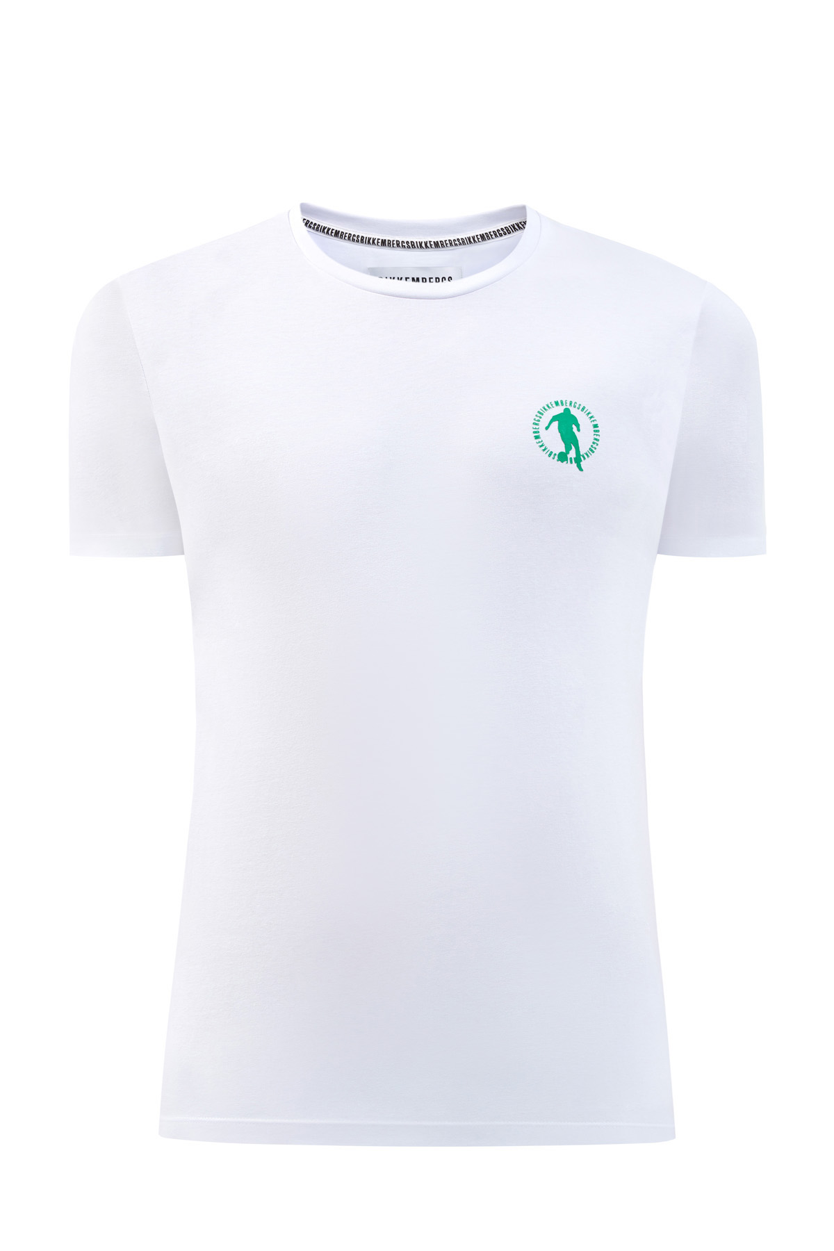 Хлопковая футболка из джерси с аппликацией Soccer BIKKEMBERGS, цвет белый, размер 3XL;2XL - фото 1