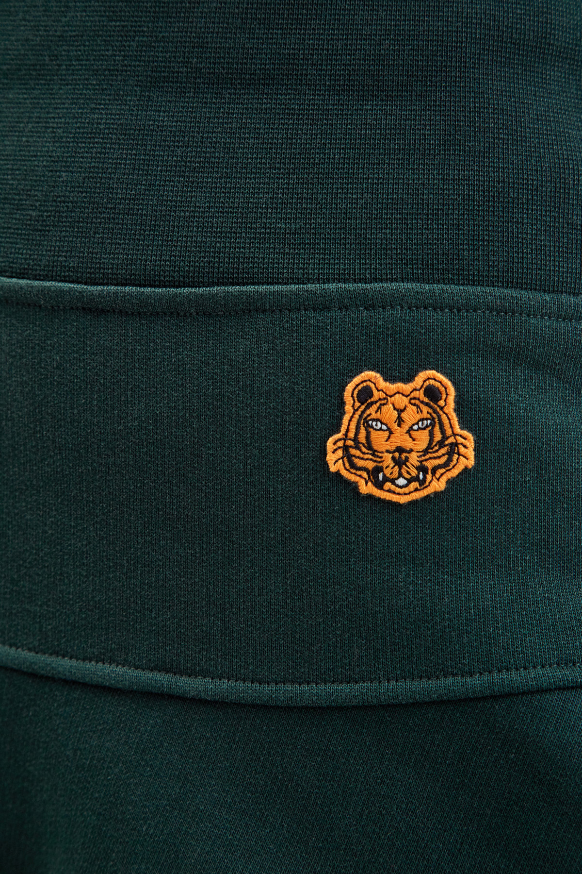Расклешенная юбка из плотной хлопковой пряжи с патчем Tiger KENZO, цвет зеленый, размер M;L;S - фото 5