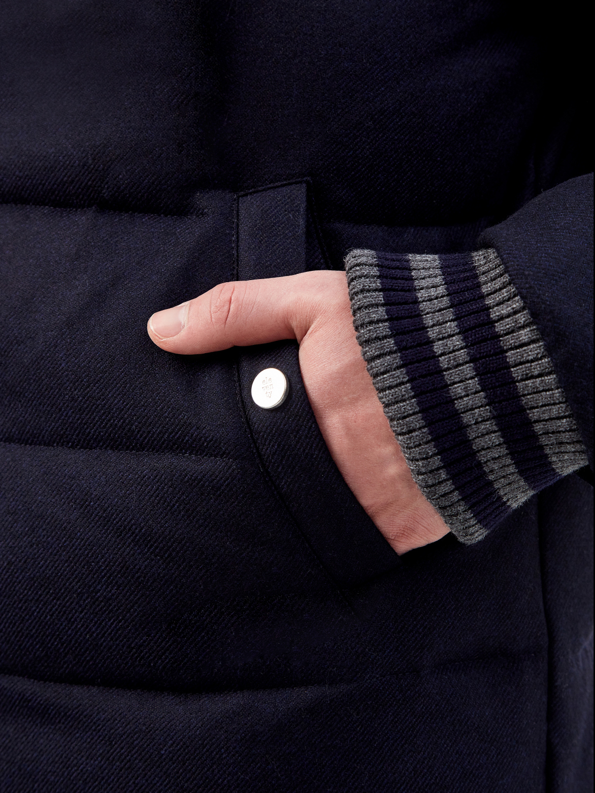 Комбинированная куртка из шерстяной фланели и кашемира ELEVENTY, цвет синий, размер 48;52 - фото 5