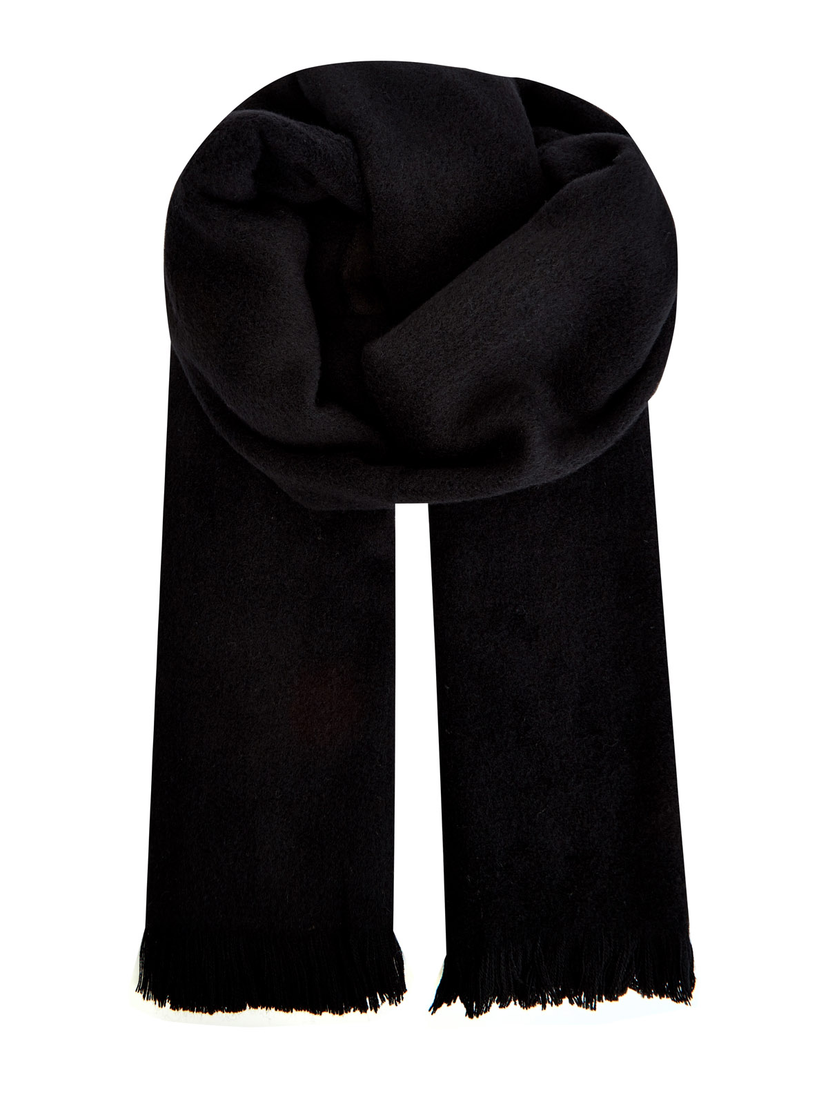 Палантин из мягкой фактурной шерсти с бахромой GENTRYPORTOFINO, цвет черный, размер 40;41;42;43;44