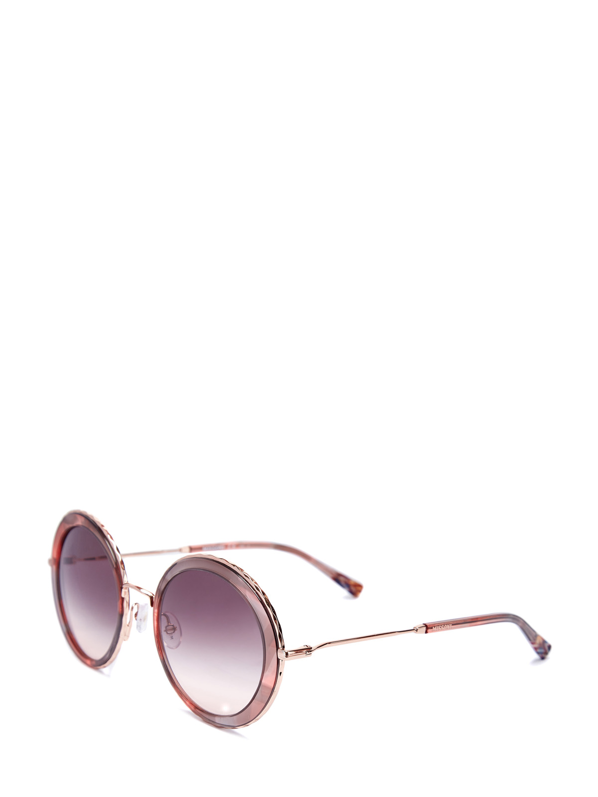 Солнцезащитные очки с запаянным принтом и градиентными линзами MISSONI, цвет розовый, размер 44;46;40 - фото 2