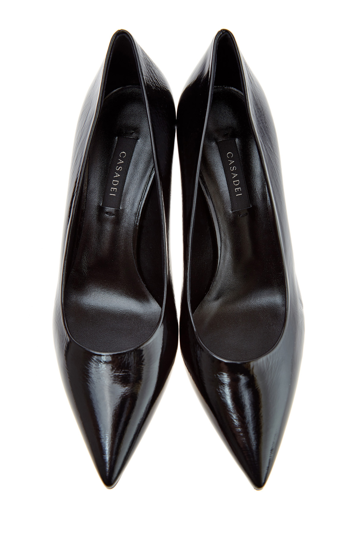 Туфли-лодочки на архитектурном каблуке K Blade из лаковой кожи CASADEI, цвет черный, размер 38;39.5 - фото 6