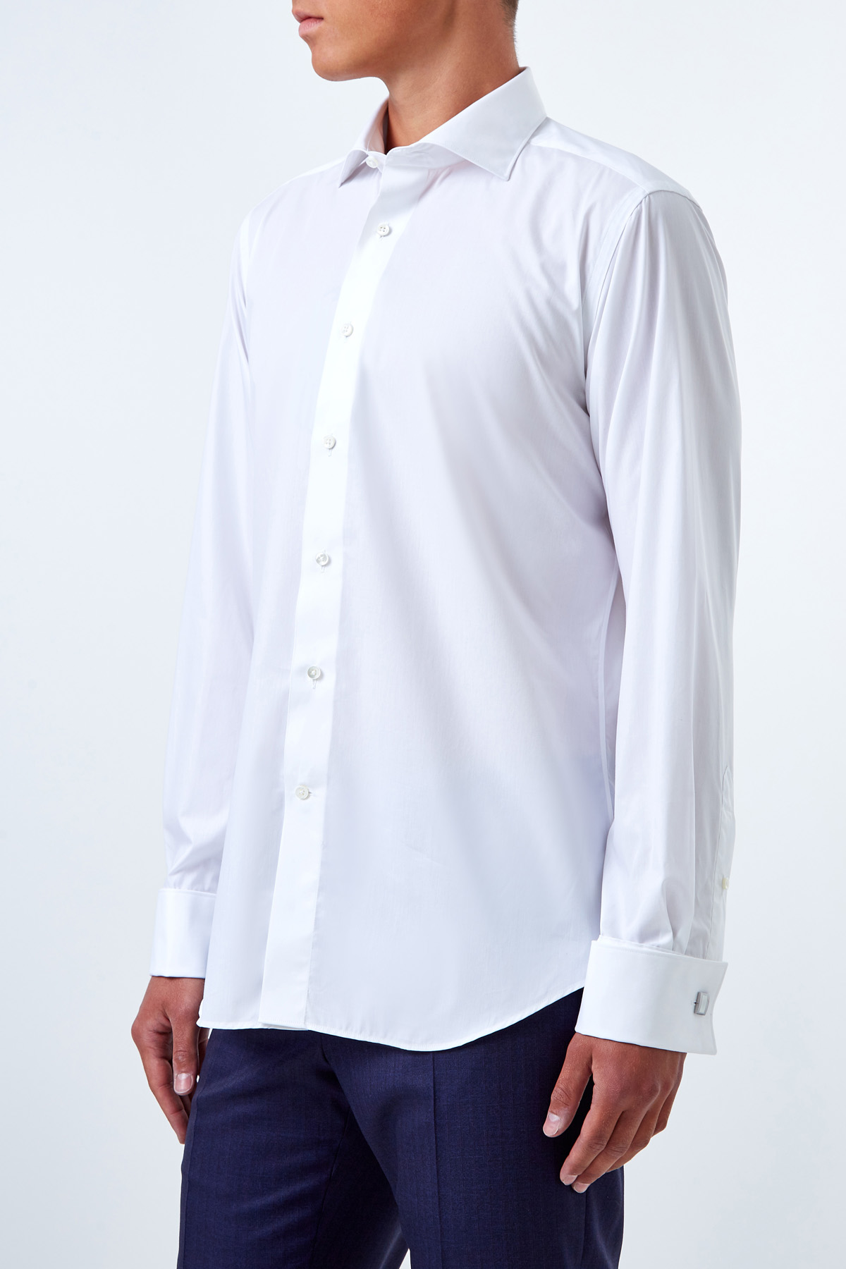 Белая рубашка Modern Fit с манжетами под запонки CANALI, цвет белый, размер 52;56 - фото 3
