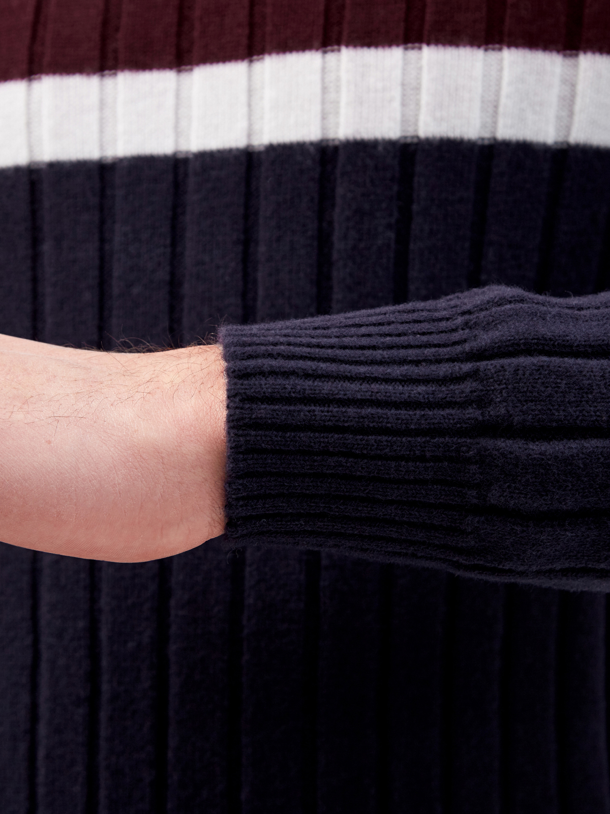 Шерстяной свитер с отделкой в стиле colorblock ELEVENTY, цвет мульти, размер 46;48;50 - фото 5