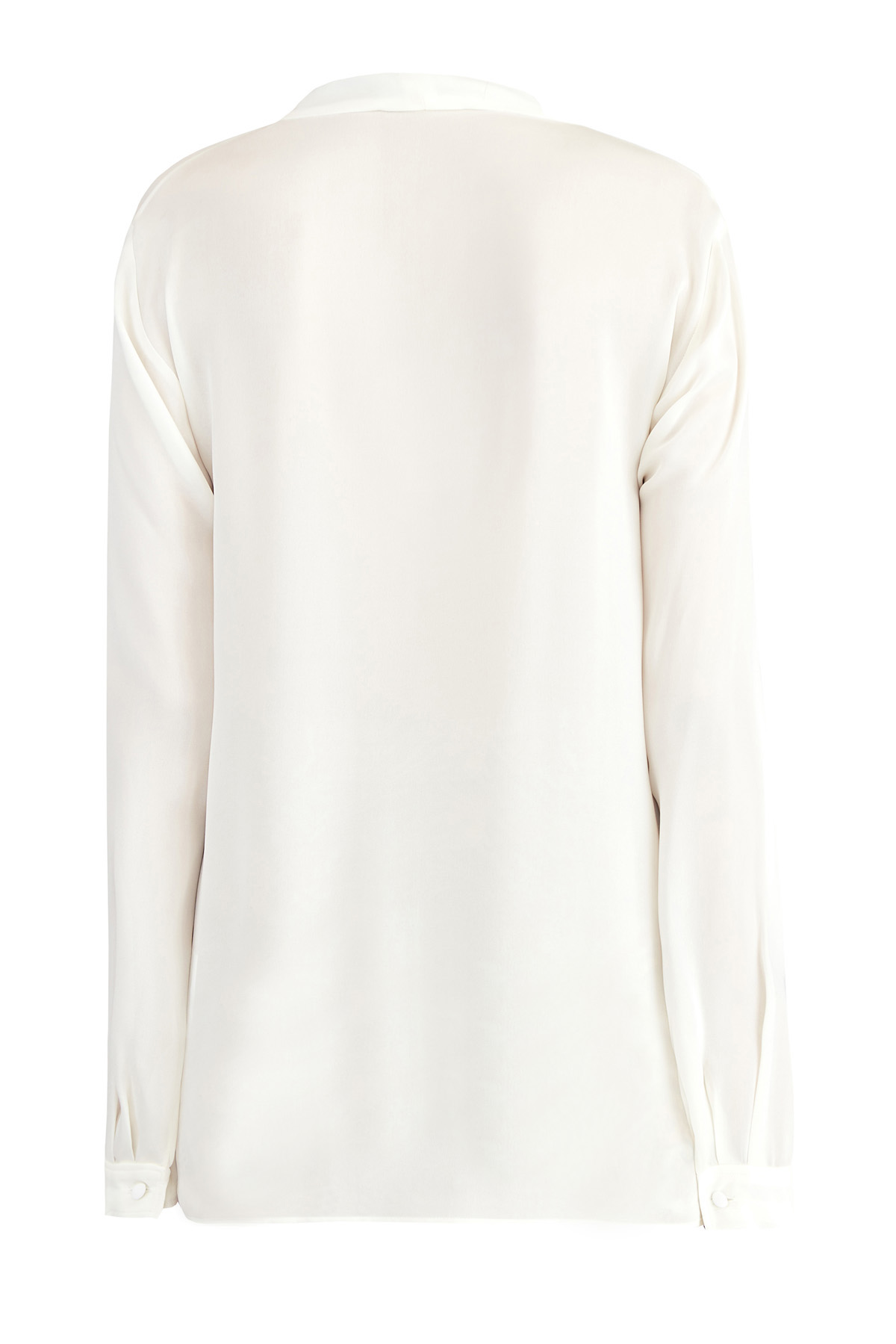 Свободная блуза из шелка с лентами на вороте ETRO, цвет бежевый, размер 46;48 - фото 2