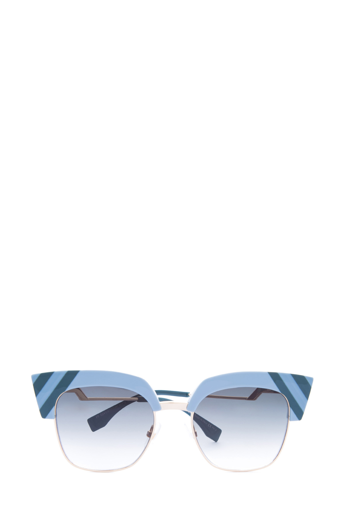 очки FENDI (sunglasses), цвет голубой, размер 36 - фото 1