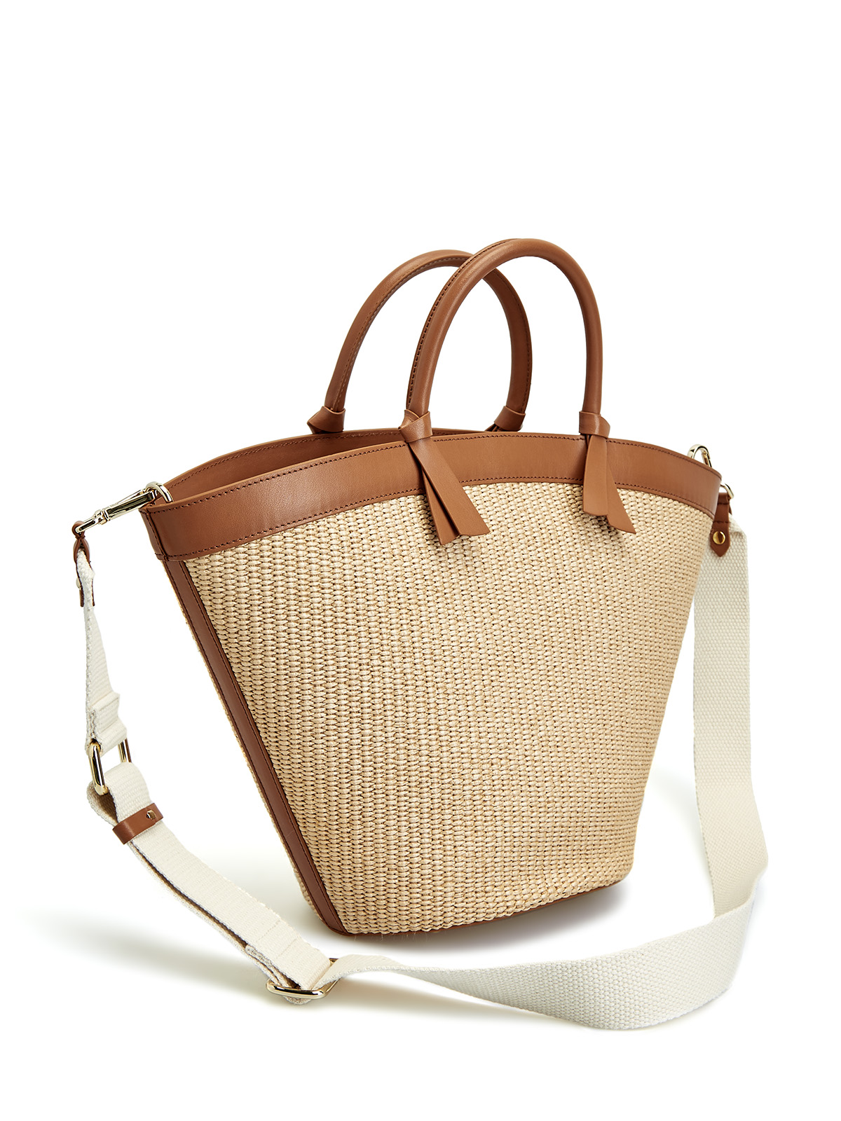Вместительная сумка-тоут с отделкой из гладкой кожи ERMANNO FIRENZE, цвет бежевый, размер 5;9 - фото 3