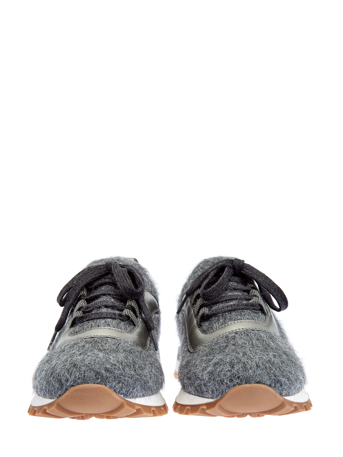 Кроссовки Active из мохера с вышивкой Мониль BRUNELLO CUCINELLI, цвет серый, размер 36;36.5;37;39;39.5;40;41;38.5 - фото 6
