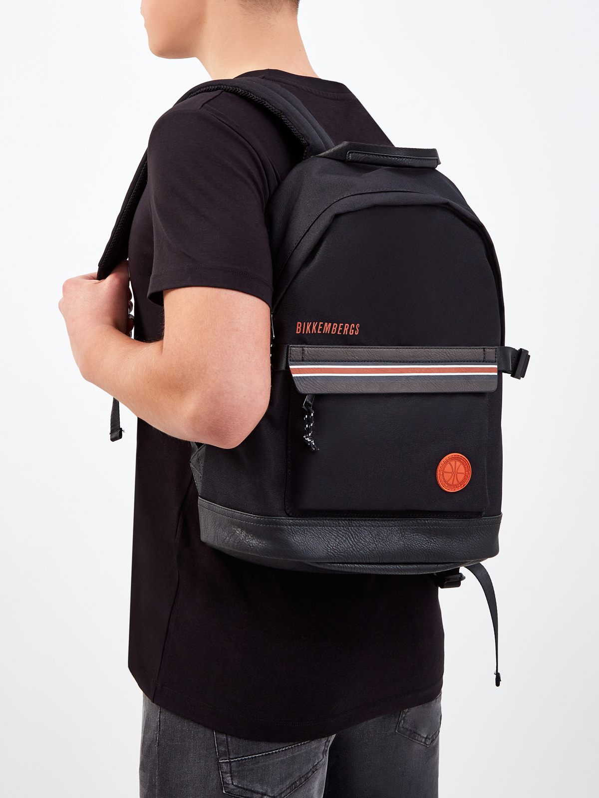Рюкзак Bounce из плотного технического текстиля и эко-кожи BIKKEMBERGS, цвет черный, размер 5;6;7;8;9 - фото 2