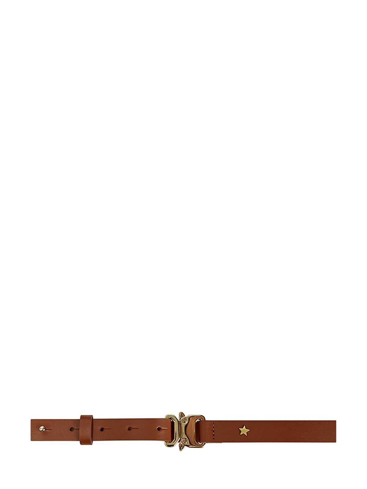Ремень из телячьей кожи с литой застежкой и символикой LORENA ANTONIAZZI, цвет коричневый, размер 40;44;42
