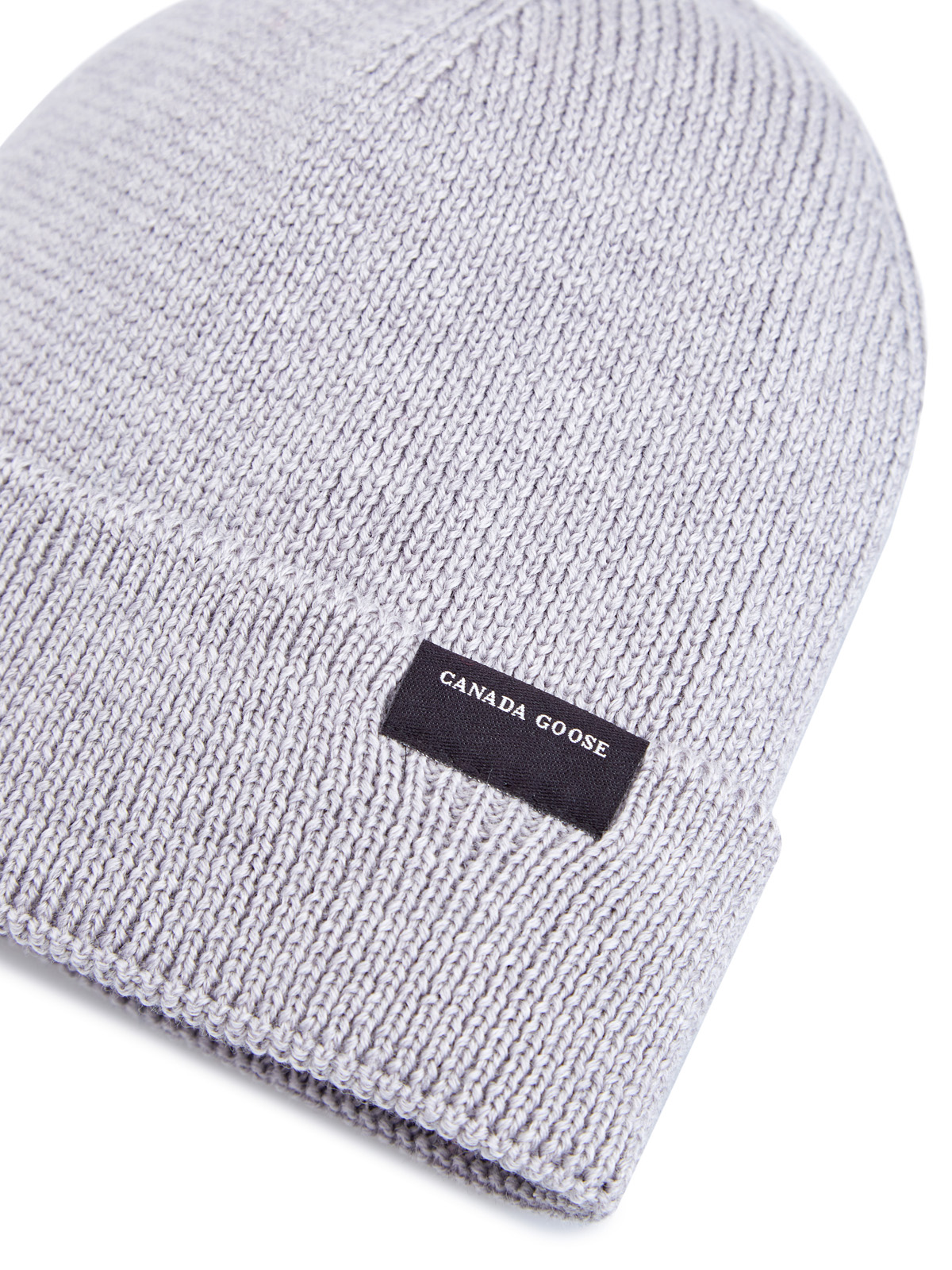 Теплая шапка из шерстяной пряжи с регулируемым отворотом CANADA GOOSE, цвет серый, размер 40 - фото 3